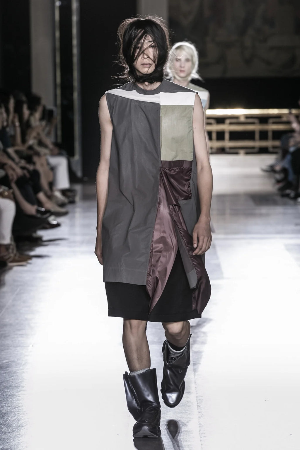 S/S 15 "FAUN" Waxed Sample Kangaroo Leather Pocket Tank Top M