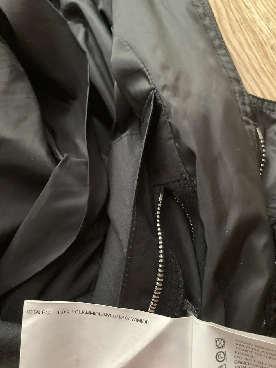 S/S 14 “VICIOUS” Runway Nylon Coat in Black and size IT52/L