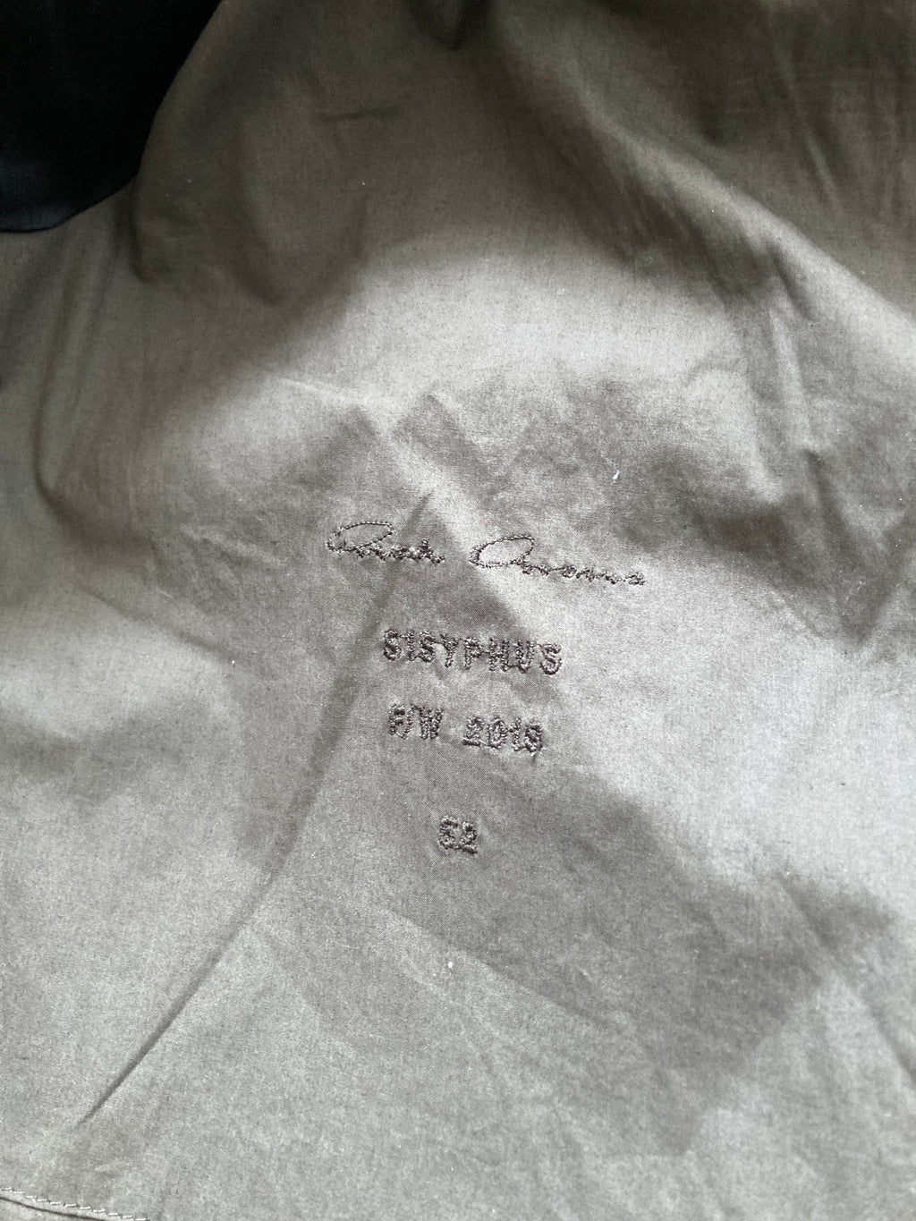 F/W 18 "SISYPHUS" Bauhaus Tubeway Wool Coat IT52/L Rick Owens