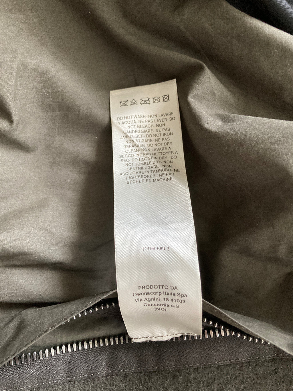 F/W 18 "SISYPHUS" Bauhaus Tubeway Wool Coat IT52/L Rick Owens