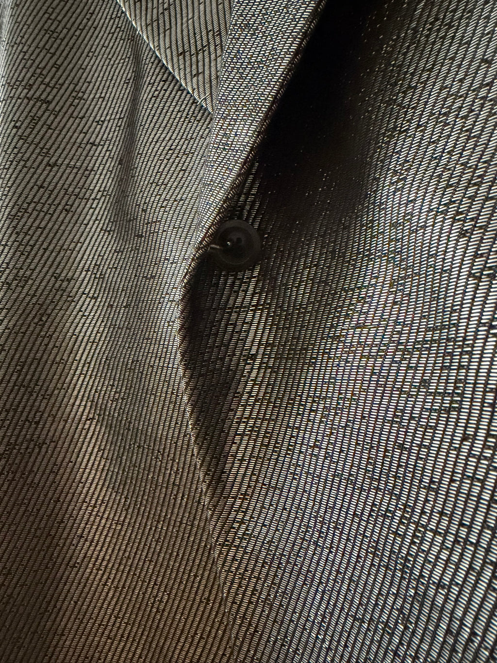 S/S 20 "TECUATL" Silver Silk & Linen Suit Rick Owens L/54