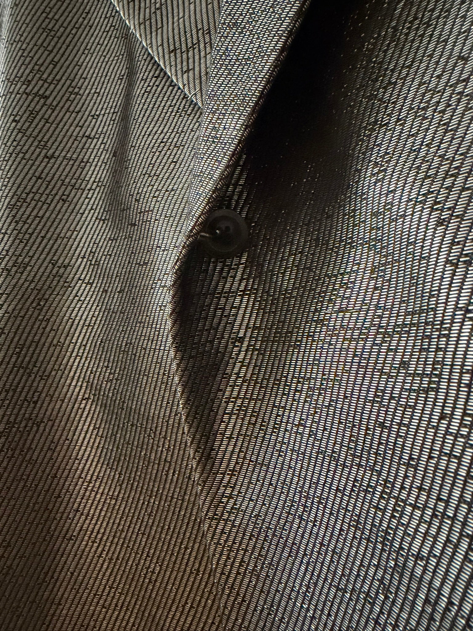 S/S 20 "TECUATL" Silver Silk & Linen Suit Rick Owens L/54