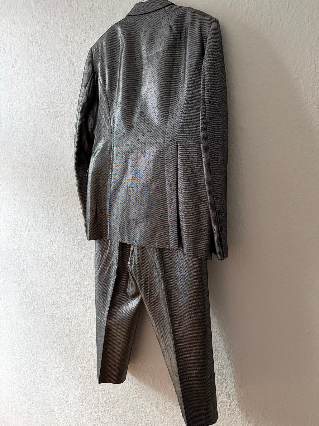 S/S 20 "TECUATL" Silver Silk & Linen Suit Rick Owens L/54