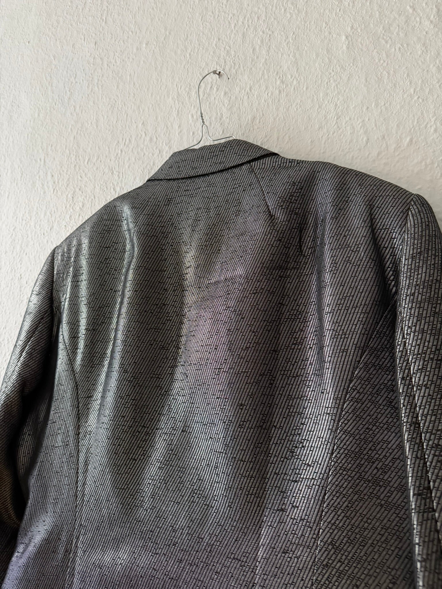 S/S 20 "TECUATL" Silver Silk & Linen Suit Rick Owens L/54