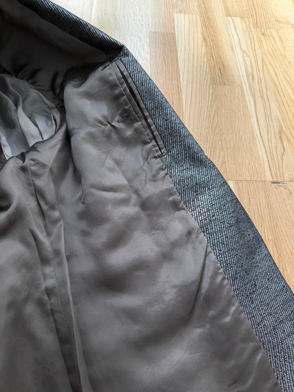 S/S 20 "TECUATL" Silver Silk & Linen Suit Rick Owens L/54