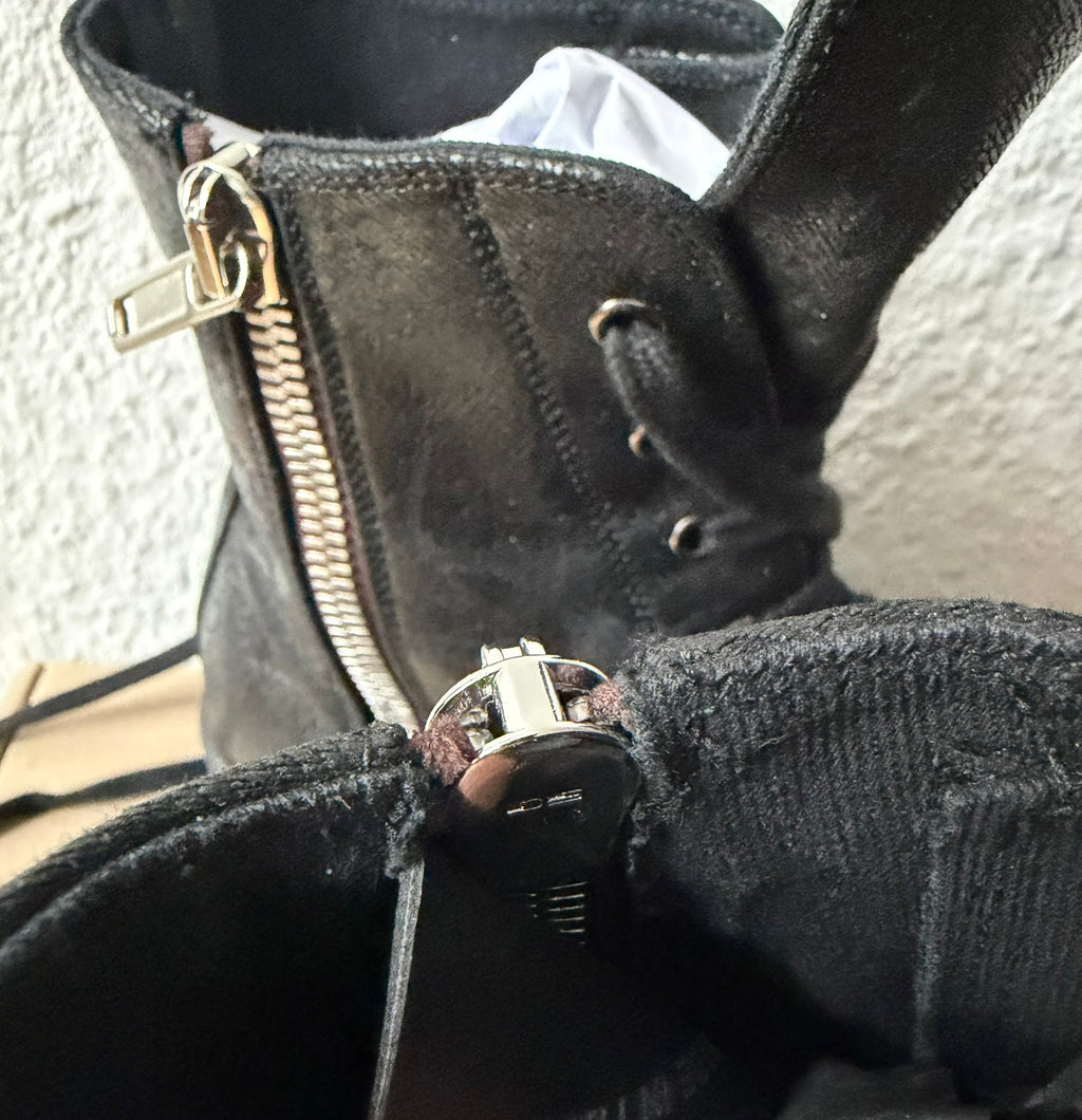 Triple Black Waxed Hi-Top Ramones Rick Owens IT43/US10