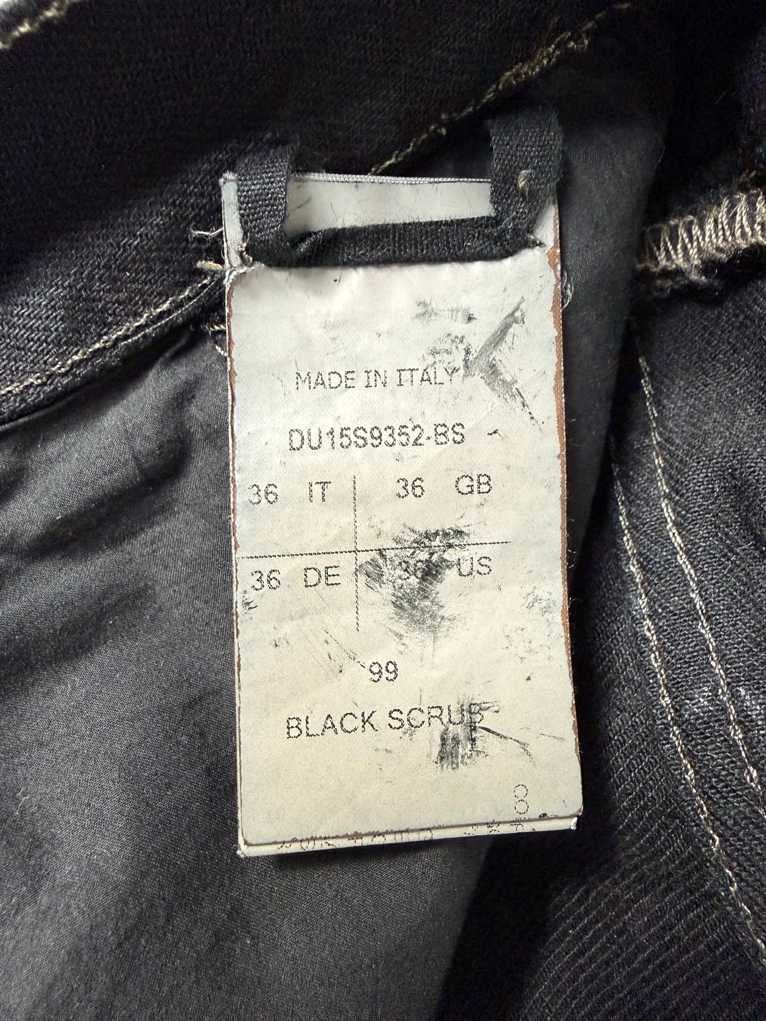 S/S 15 „FAUN“ Black Scrub Waxed Berlin Cut Jeans Rick Owens