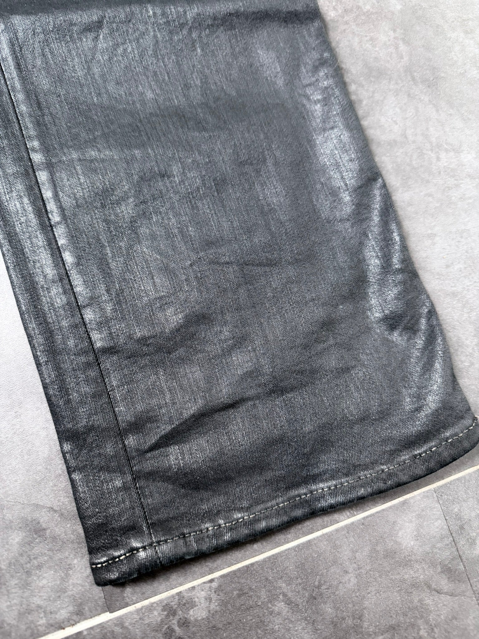 S/S 18 "DIRT" Waxed Torrance Cut Denim Jeans Rick Owens US36