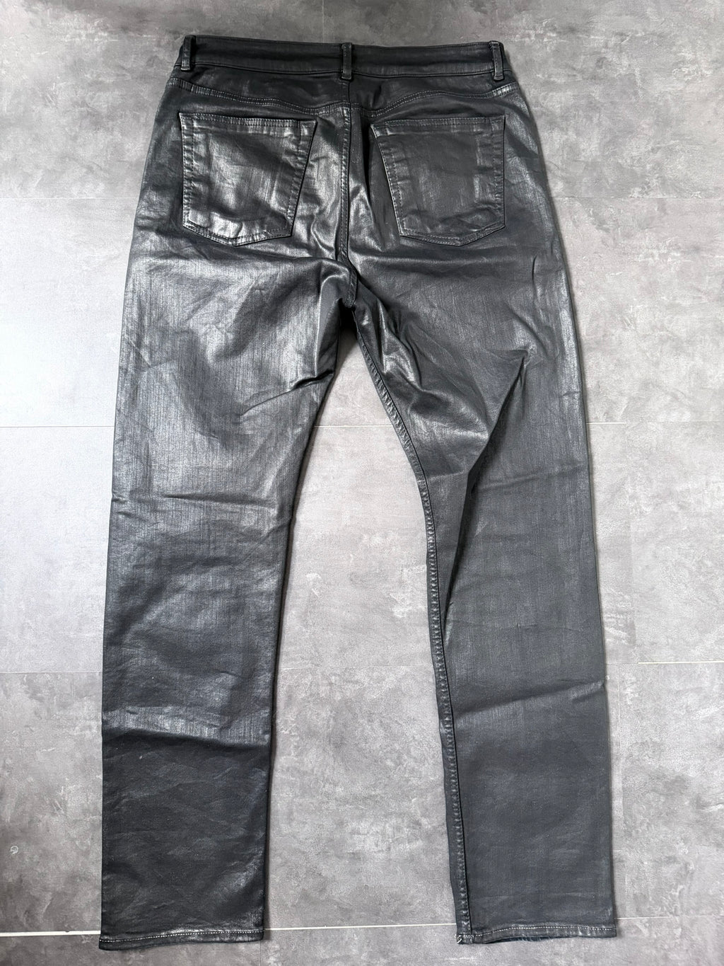 S/S 18 "DIRT" Waxed Torrance Cut Denim Jeans Rick Owens US36