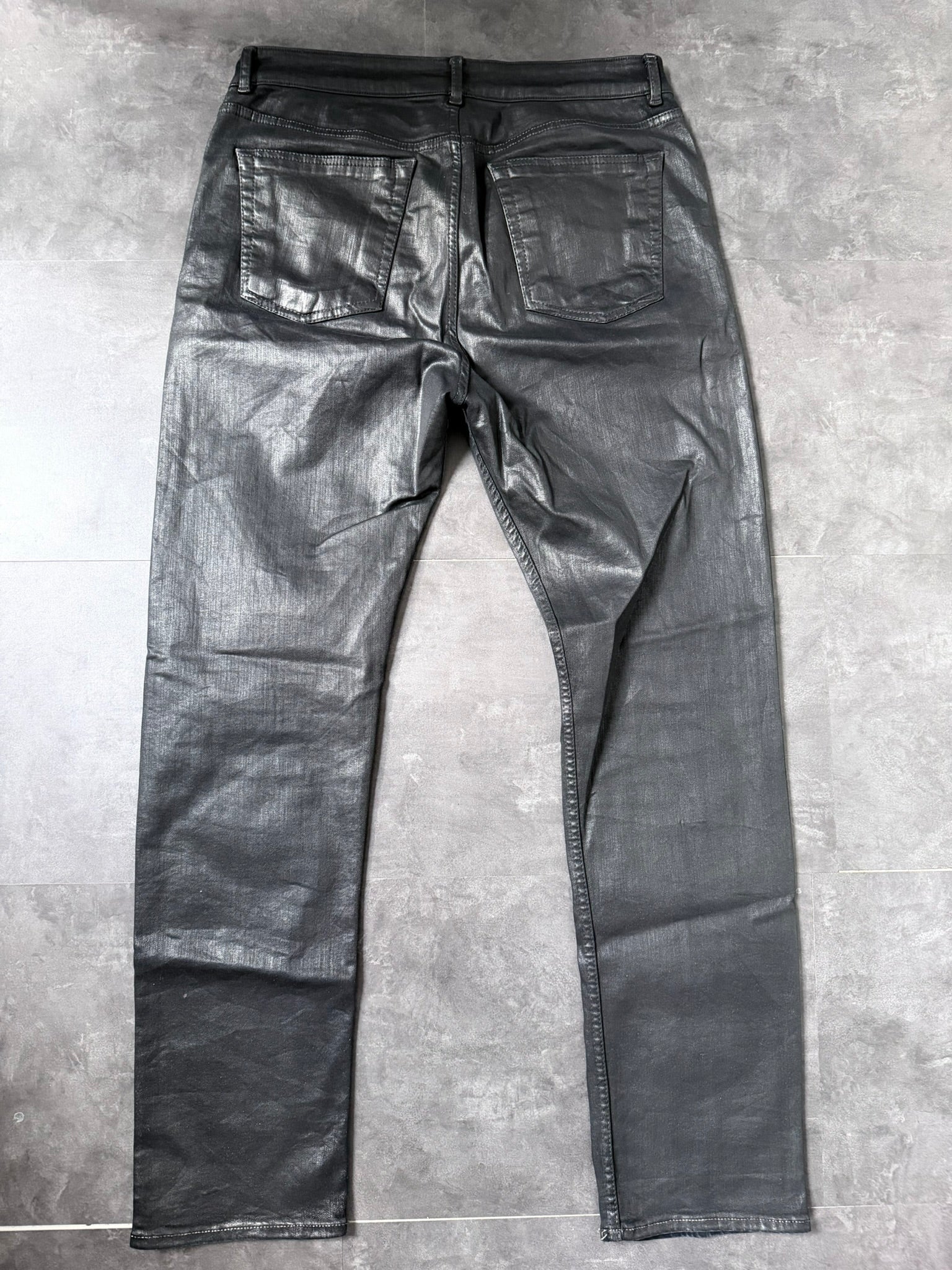 S/S 18 "DIRT" Waxed Torrance Cut Denim Jeans Rick Owens US36