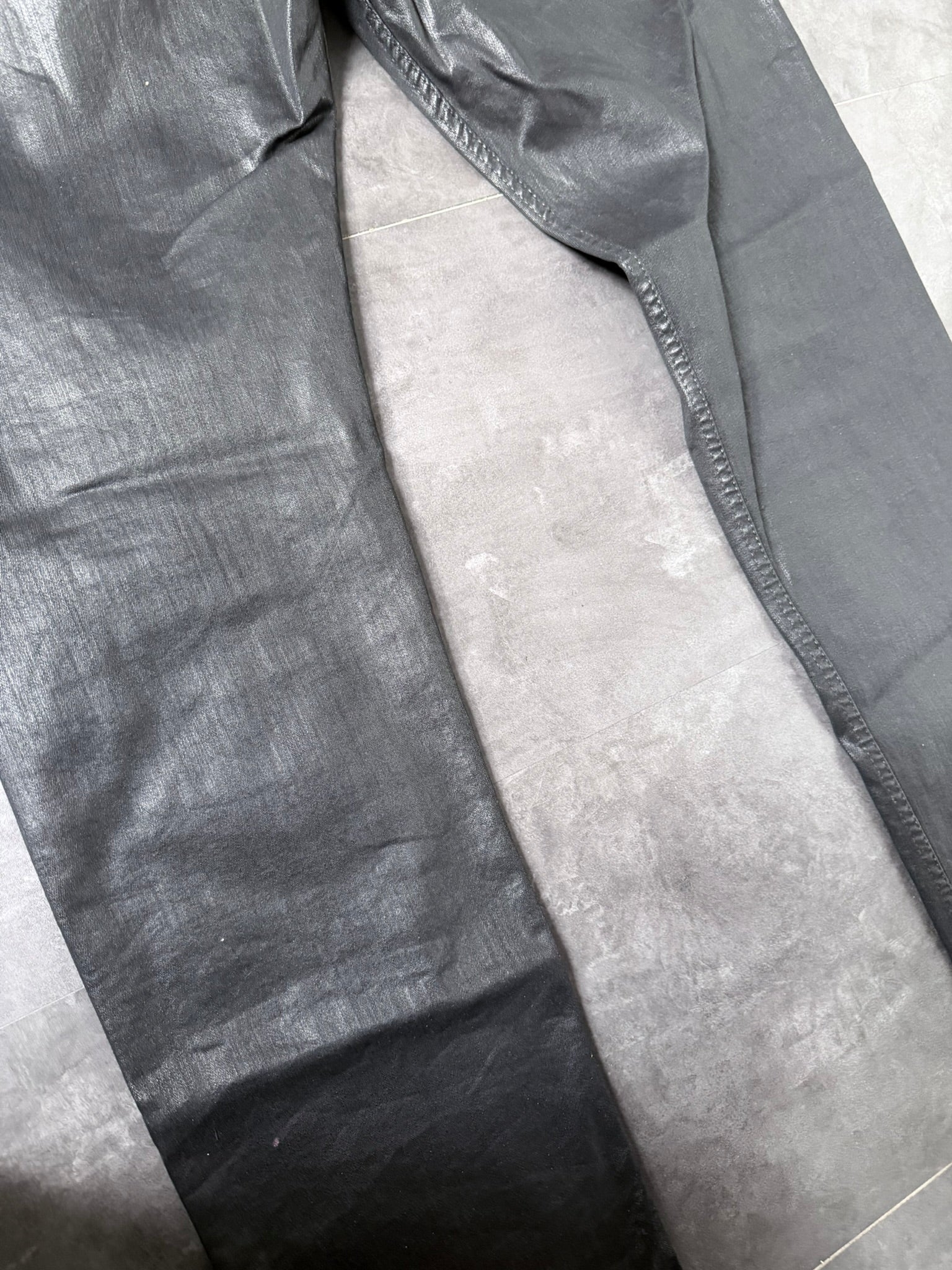 S/S 18 "DIRT" Waxed Torrance Cut Denim Jeans Rick Owens US36