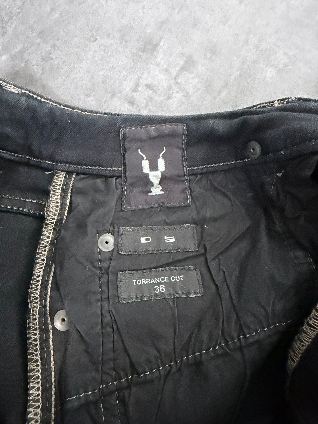 S/S 18 "DIRT" Waxed Torrance Cut Denim Jeans Rick Owens US36
