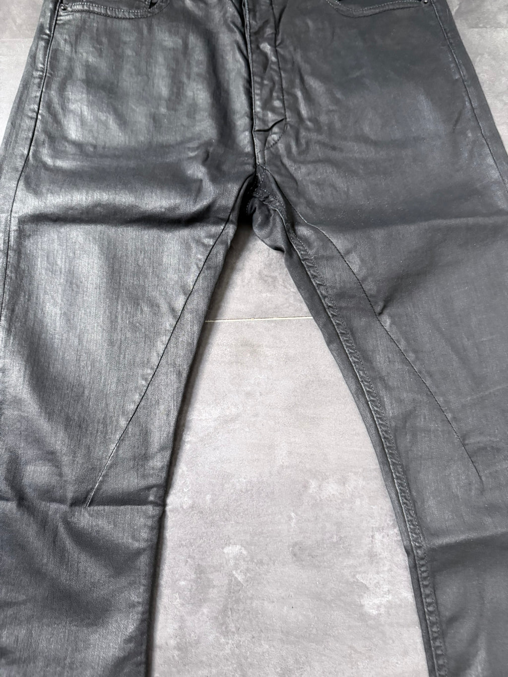 S/S 16 „CYCLOPS“ Waxed Torrence Cut Denim Jeans Rick Owens