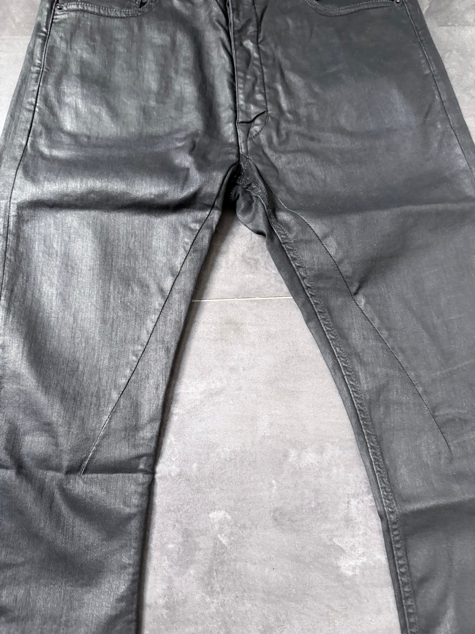 S/S 16 „CYCLOPS“ Waxed Torrence Cut Denim Jeans Rick Owens