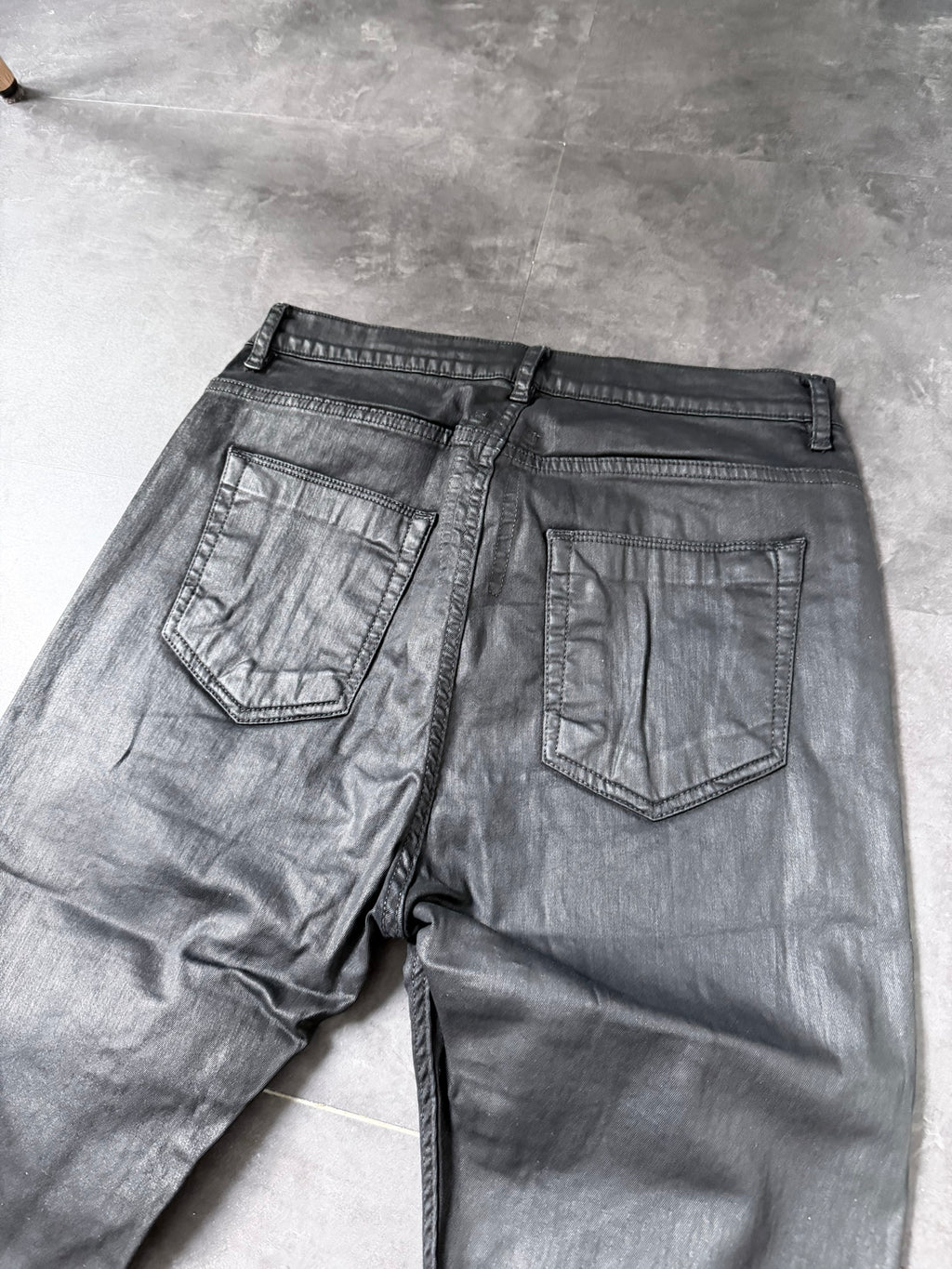 S/S 16 „CYCLOPS“ Waxed Torrence Cut Denim Jeans Rick Owens