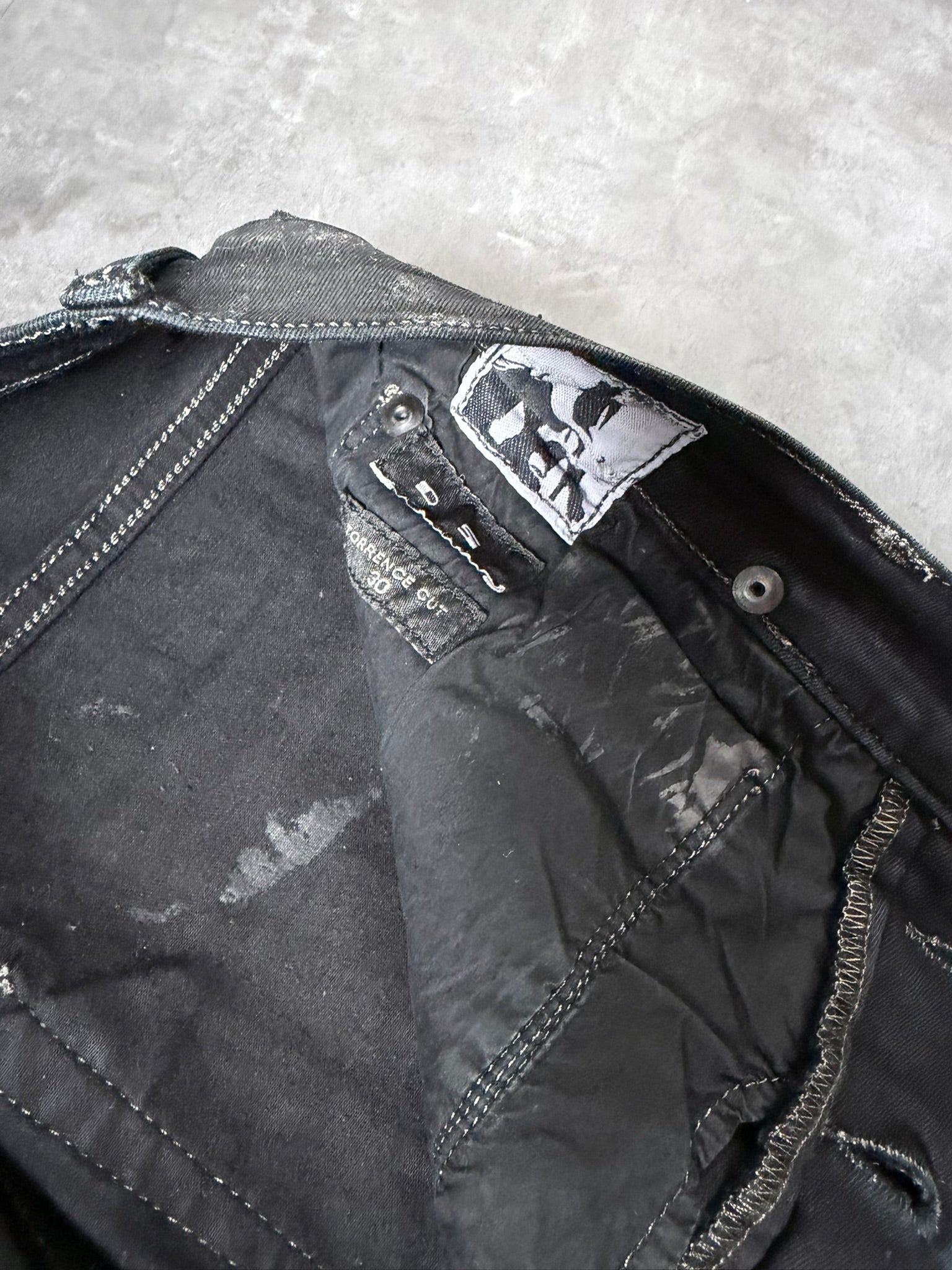S/S 16 „CYCLOPS“ Waxed Torrence Cut Denim Jeans Rick Owens