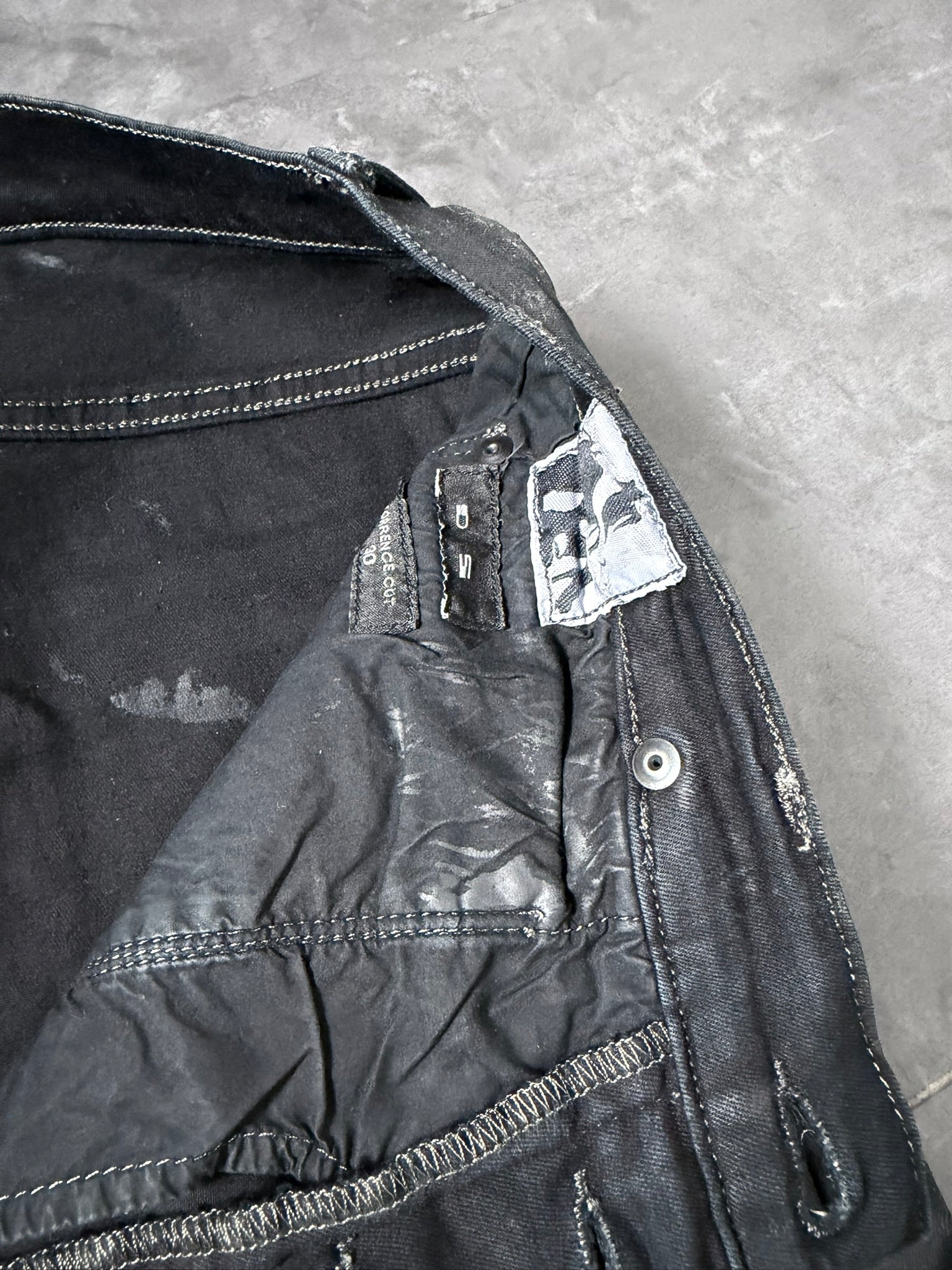 S/S 16 „CYCLOPS“ Waxed Torrence Cut Denim Jeans Rick Owens