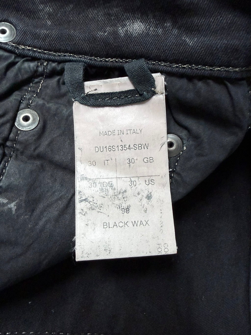 S/S 16 „CYCLOPS“ Waxed Torrence Cut Denim Jeans Rick Owens