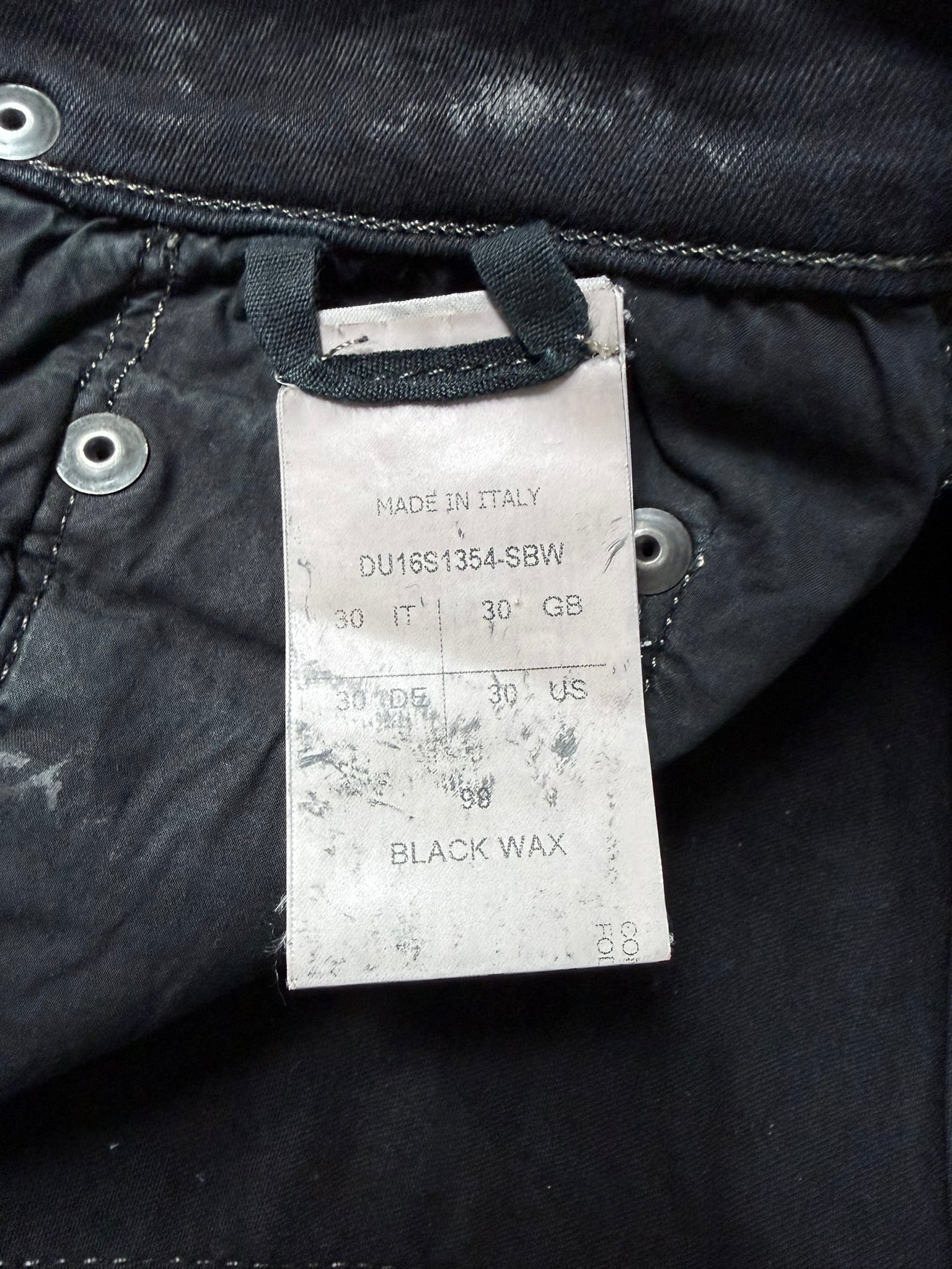 S/S 16 „CYCLOPS“ Waxed Torrence Cut Denim Jeans Rick Owens