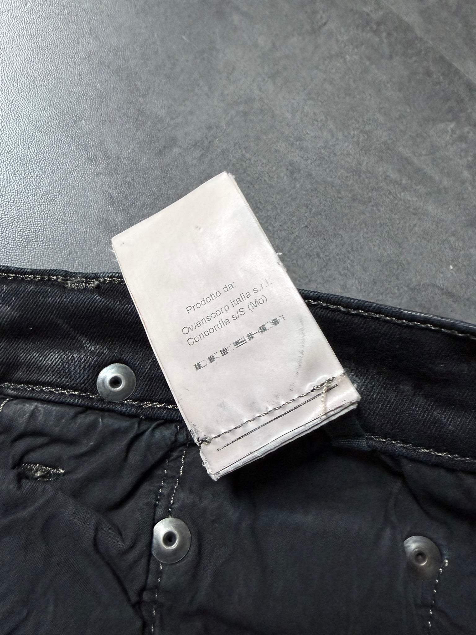 S/S 16 „CYCLOPS“ Waxed Torrence Cut Denim Jeans Rick Owens