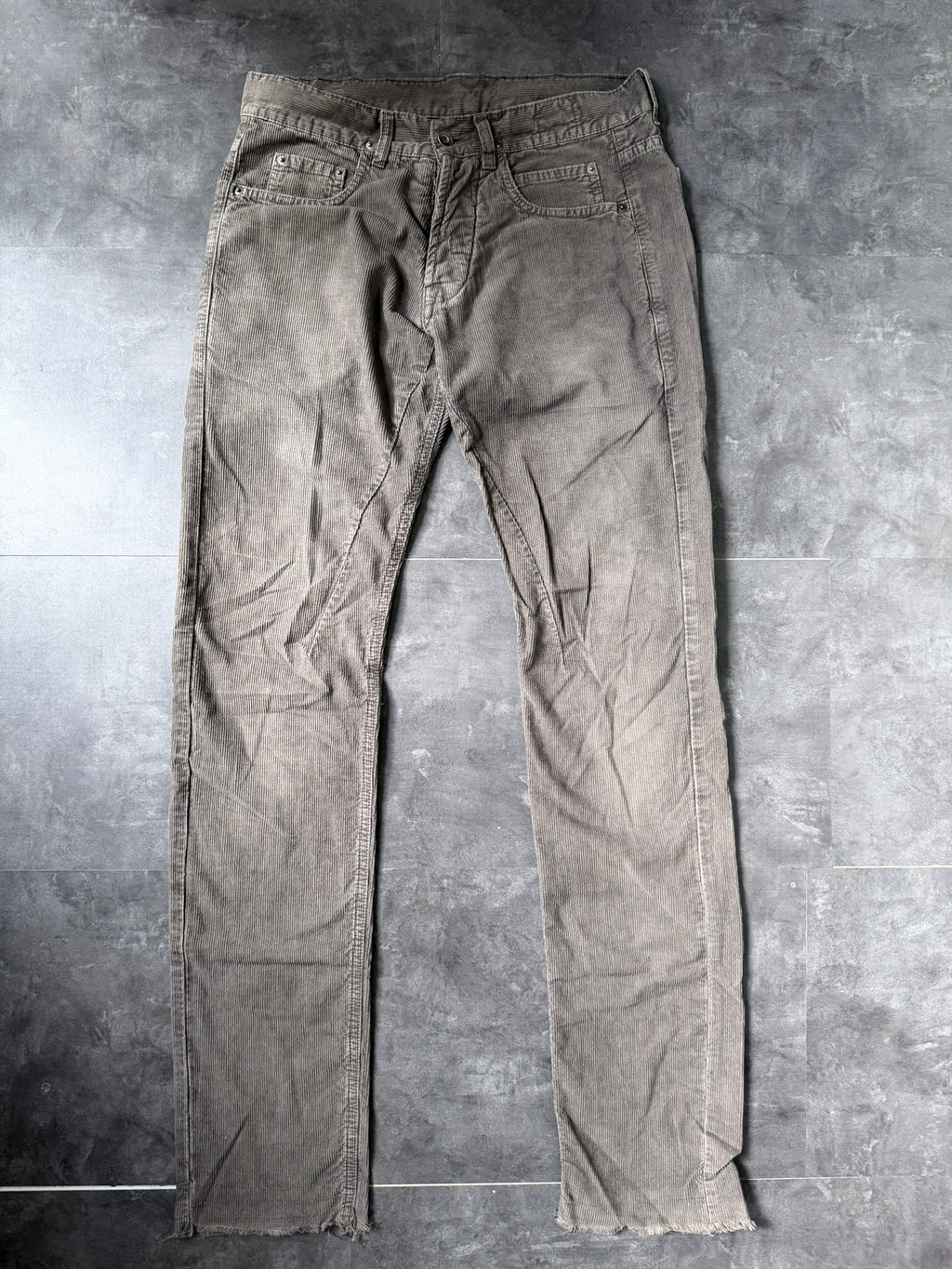 S/S 07 "DRAKE" Dark Dust Detroit Cut Grosgrain Jeans US31