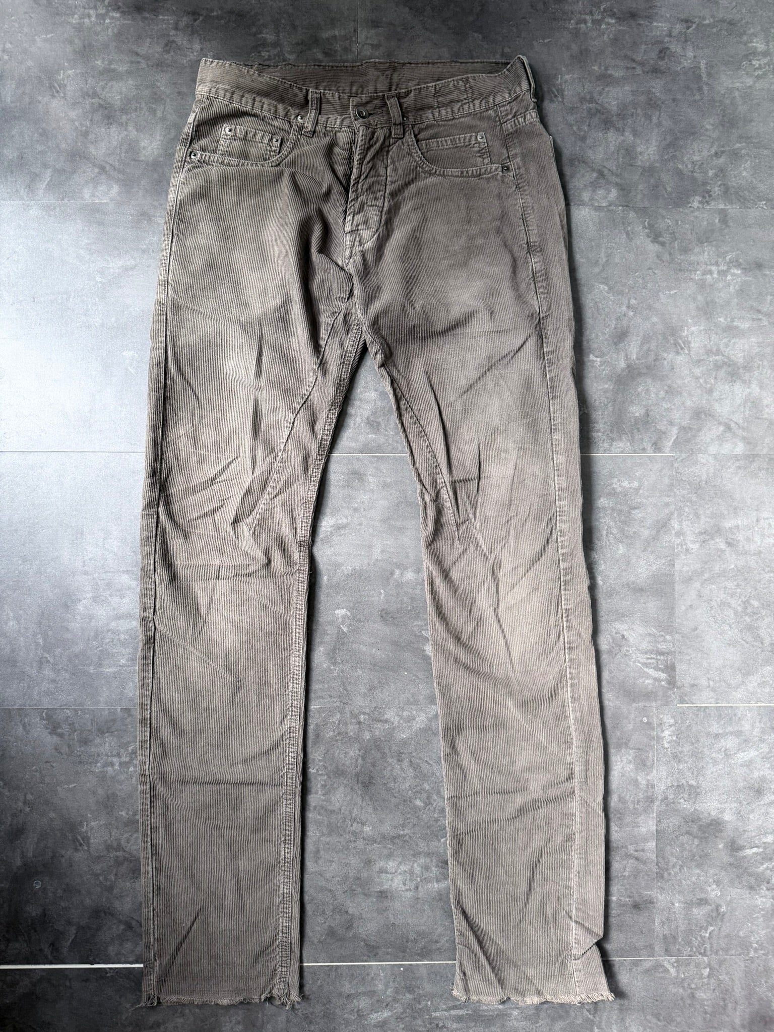 S/S 07 "DRAKE" Dark Dust Detroit Cut Grosgrain Jeans US31