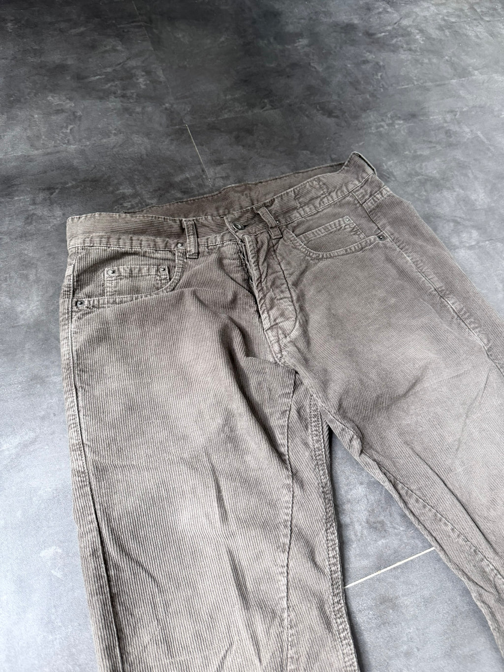 S/S 07 "DRAKE" Dark Dust Detroit Cut Grosgrain Jeans US31