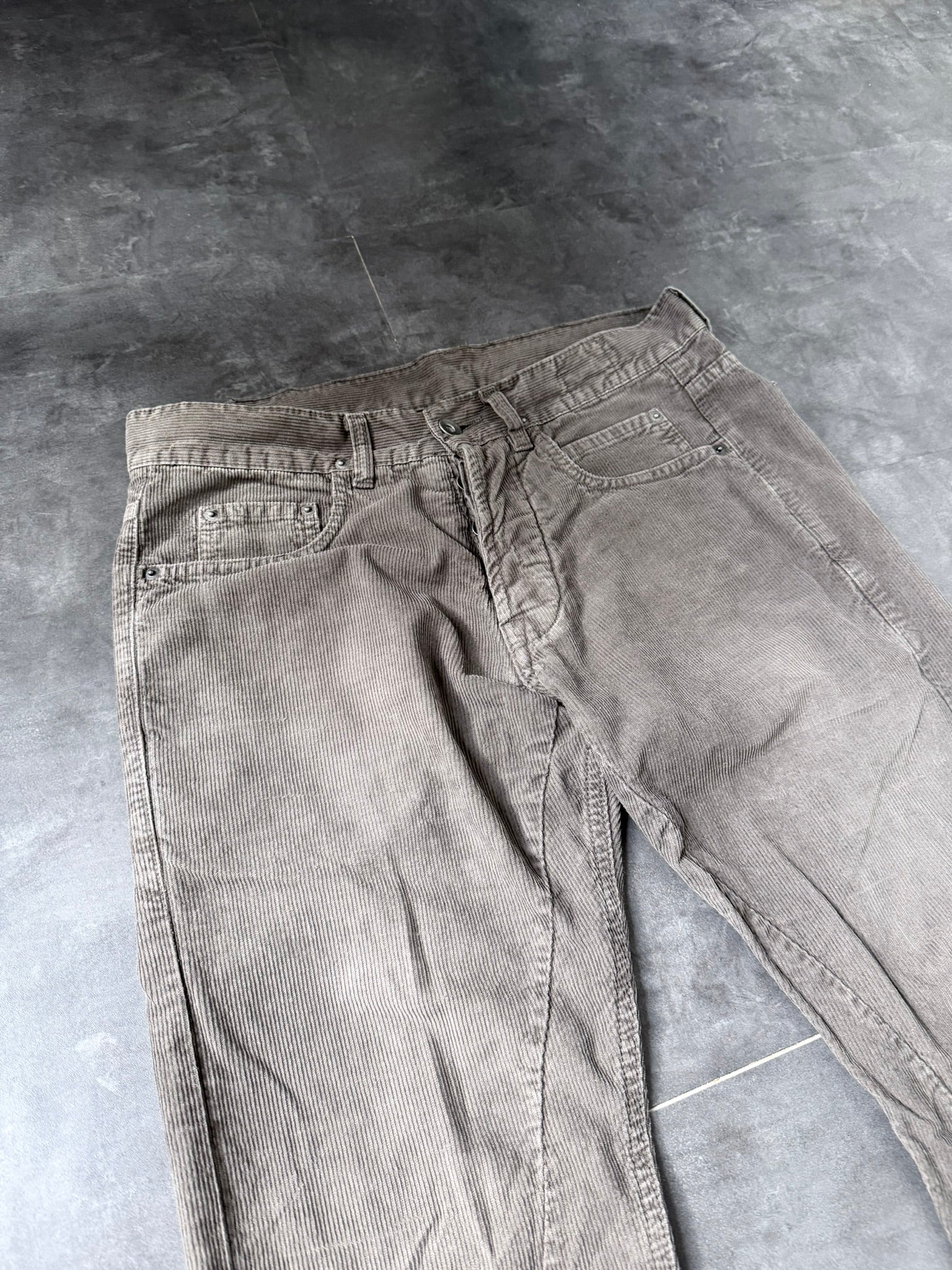 S/S 07 "DRAKE" Dark Dust Detroit Cut Grosgrain Jeans US31