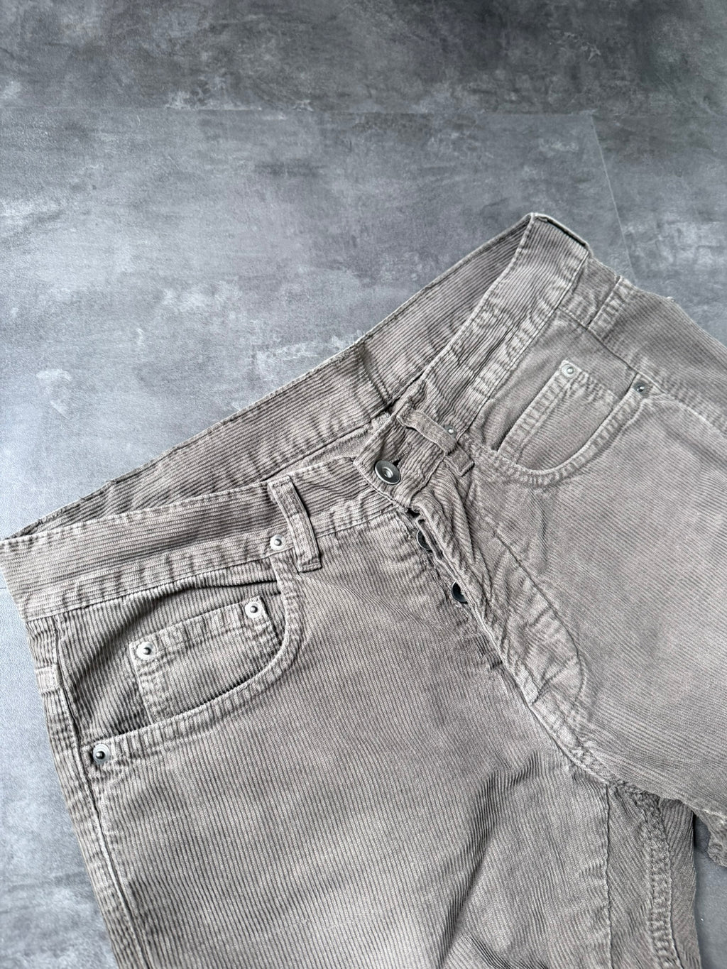S/S 07 "DRAKE" Dark Dust Detroit Cut Grosgrain Jeans US31