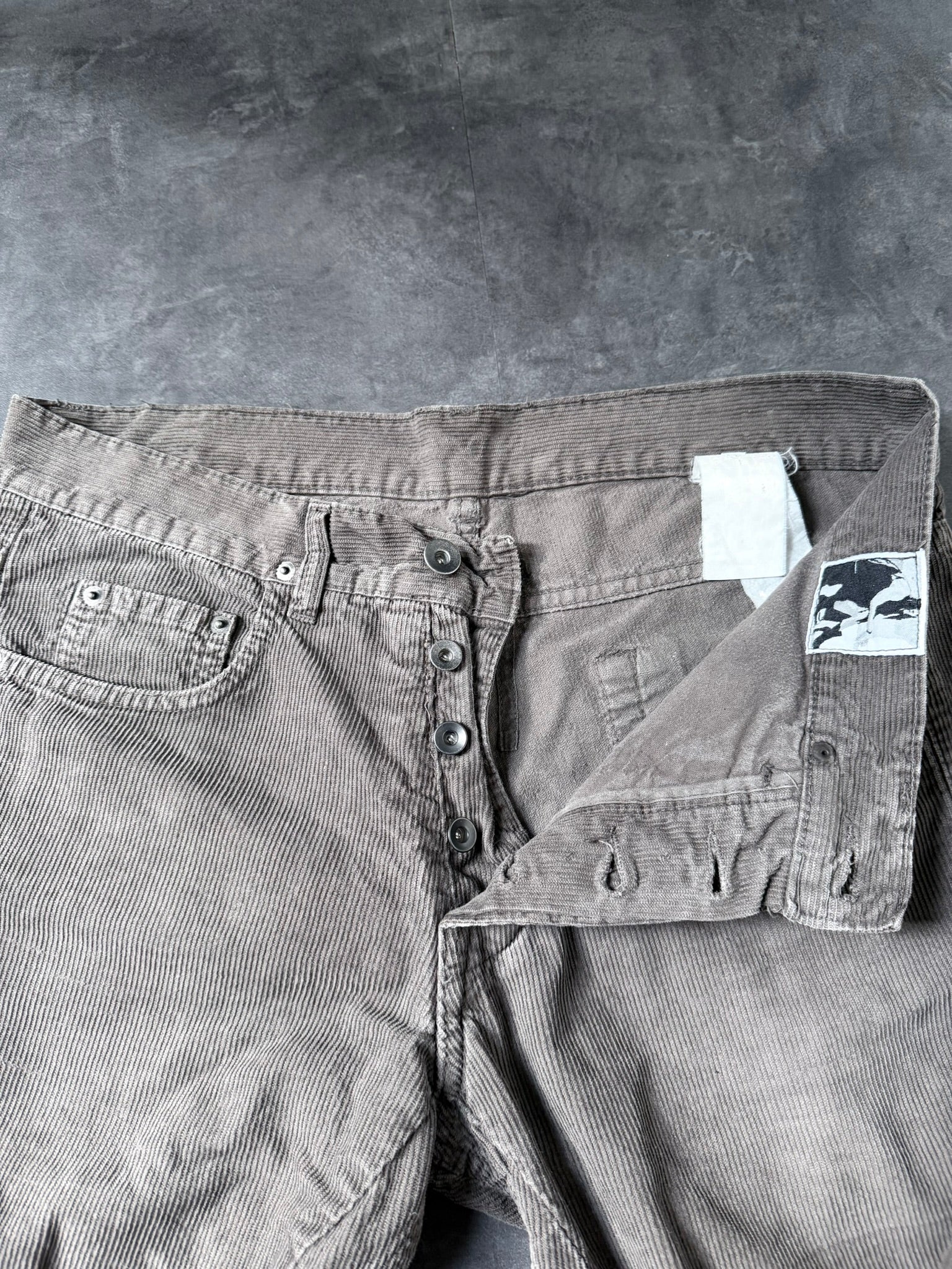 S/S 07 "DRAKE" Dark Dust Detroit Cut Grosgrain Jeans US31