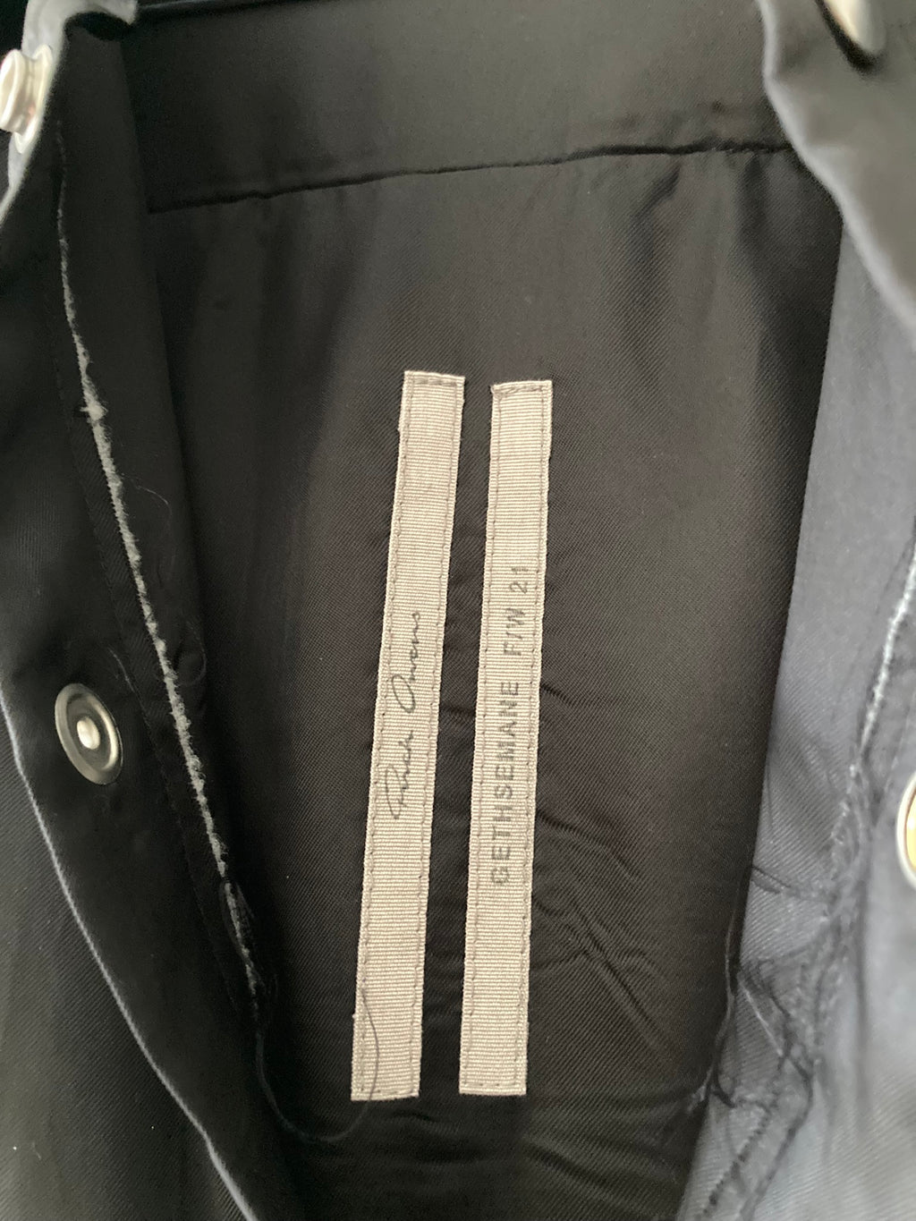 F/W 21 "GETHSEMANE" Runway Raw Seam Padded Tommy Overshirt