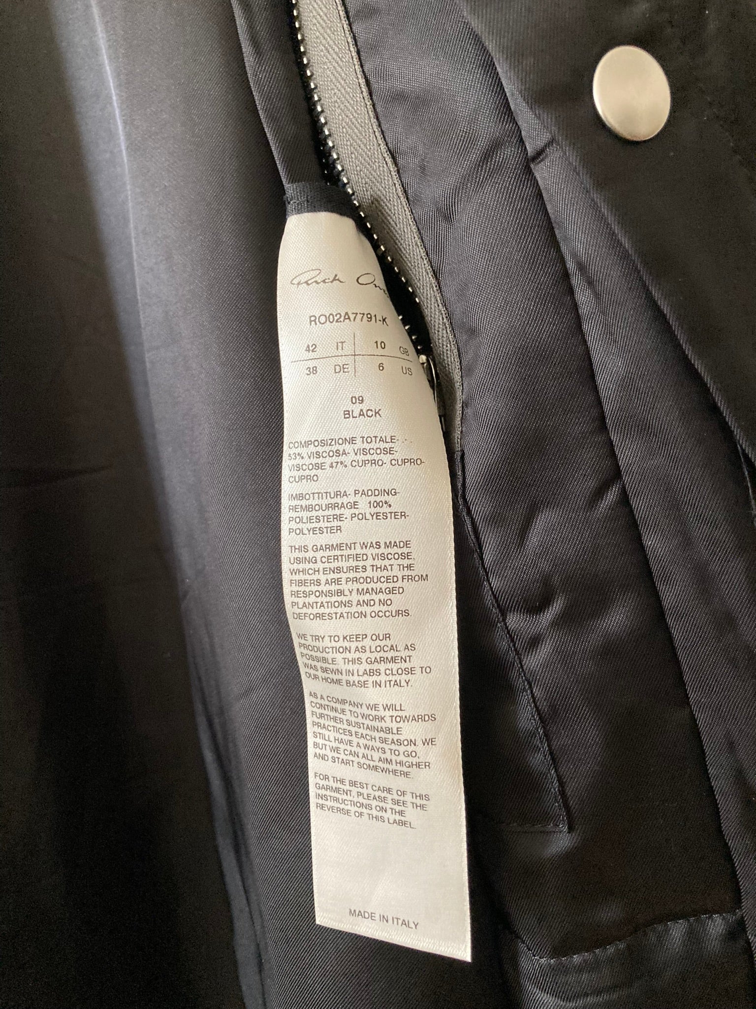 F/W 21 "GETHSEMANE" Runway Raw Seam Padded Tommy Overshirt