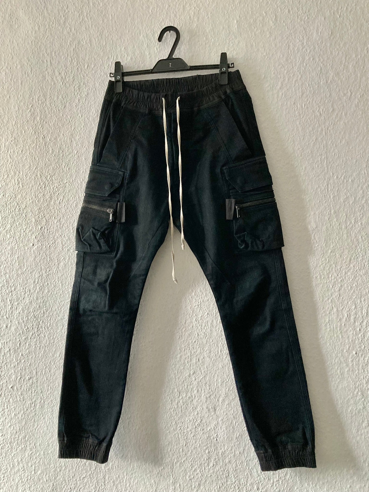 F/W 16 "MASTODON" SB Runway Skinny Mastodon Cargo Pants in Black Size 50/34