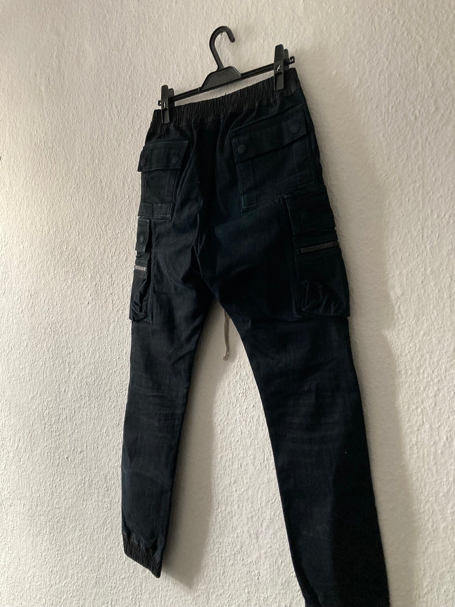 F/W 16 "MASTODON" SB Runway Skinny Mastodon Cargo Pants in Black Size 50/34