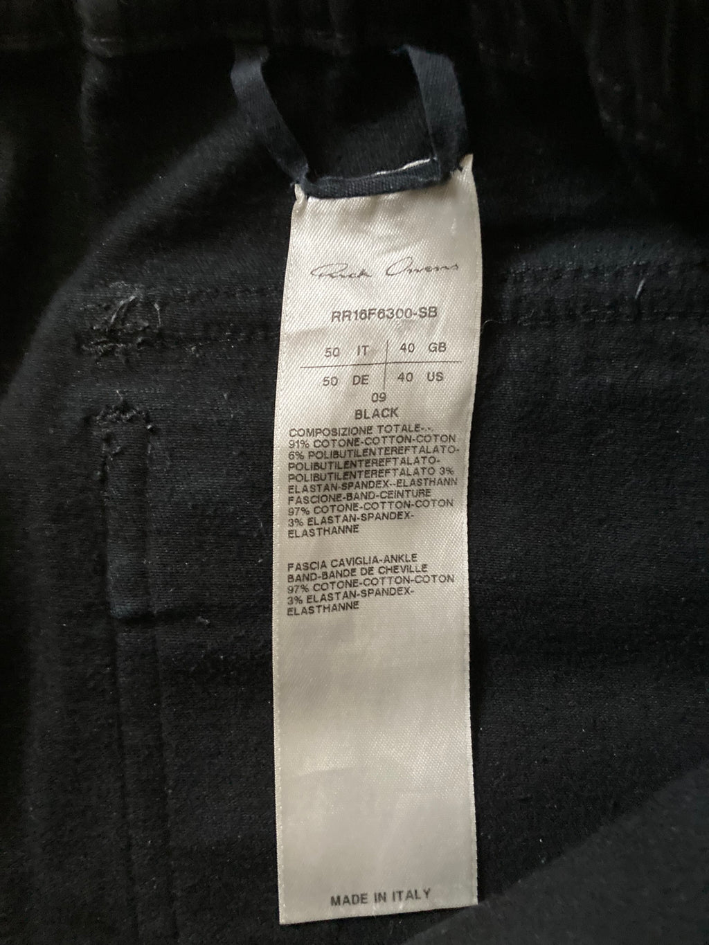 F/W 16 "MASTODON" SB Runway Skinny Mastodon Cargo Pants in Black Size 50/34