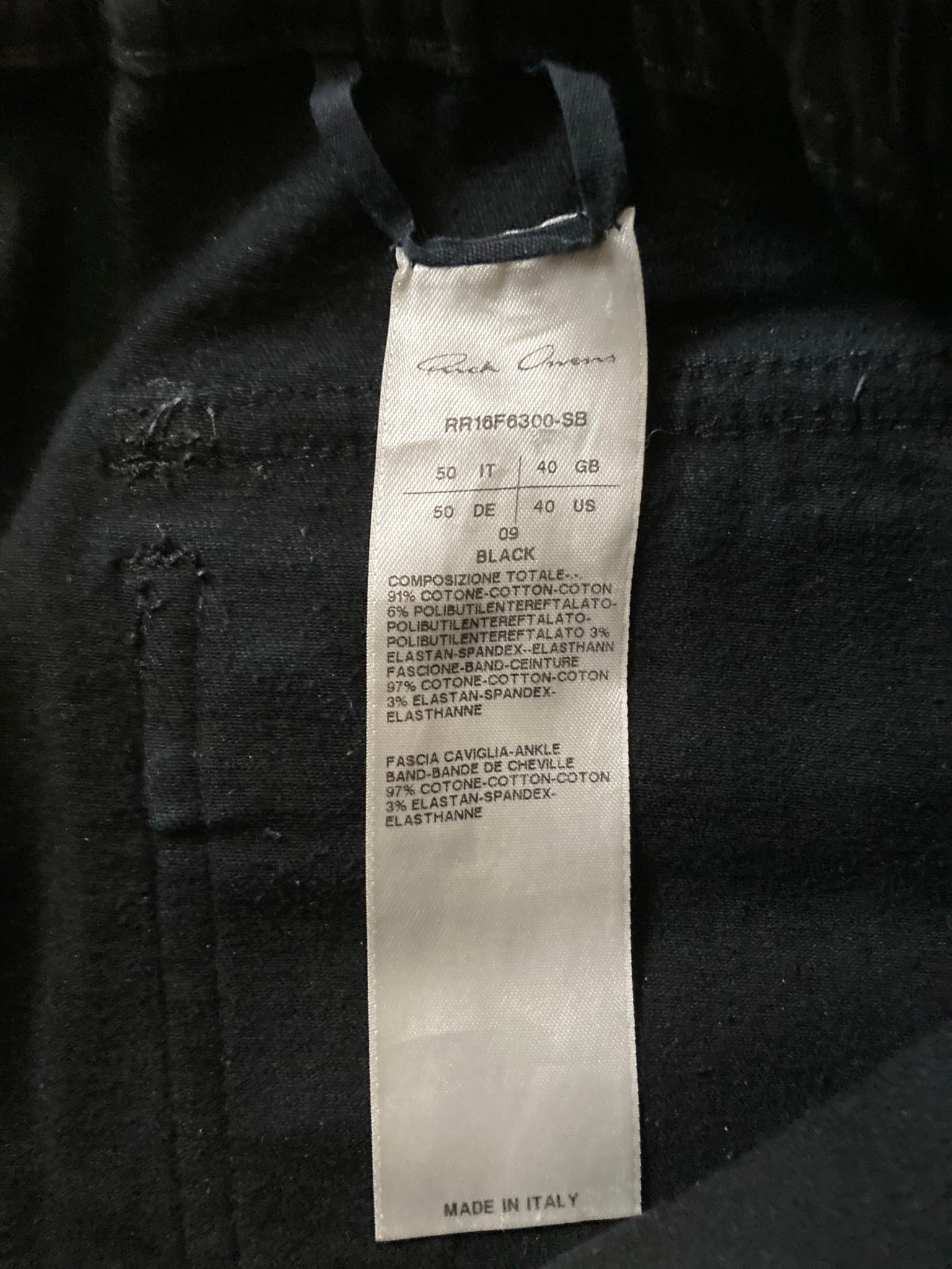 F/W 16 "MASTODON" SB Runway Skinny Mastodon Cargo Pants in Black Size 50/34