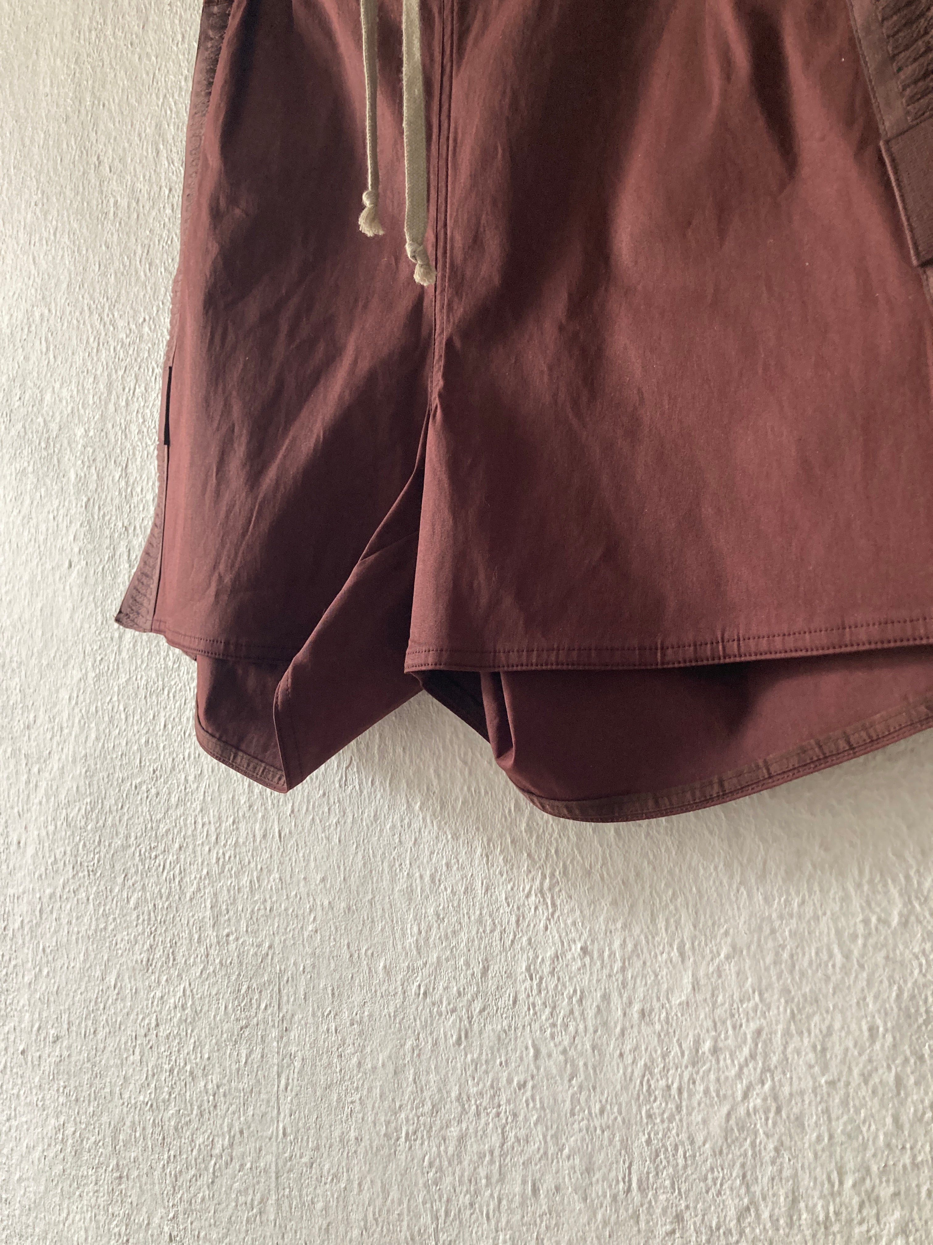 F/W 14「MOODY」刺繍入りブラッドレッドランウェイボクシングショーツ