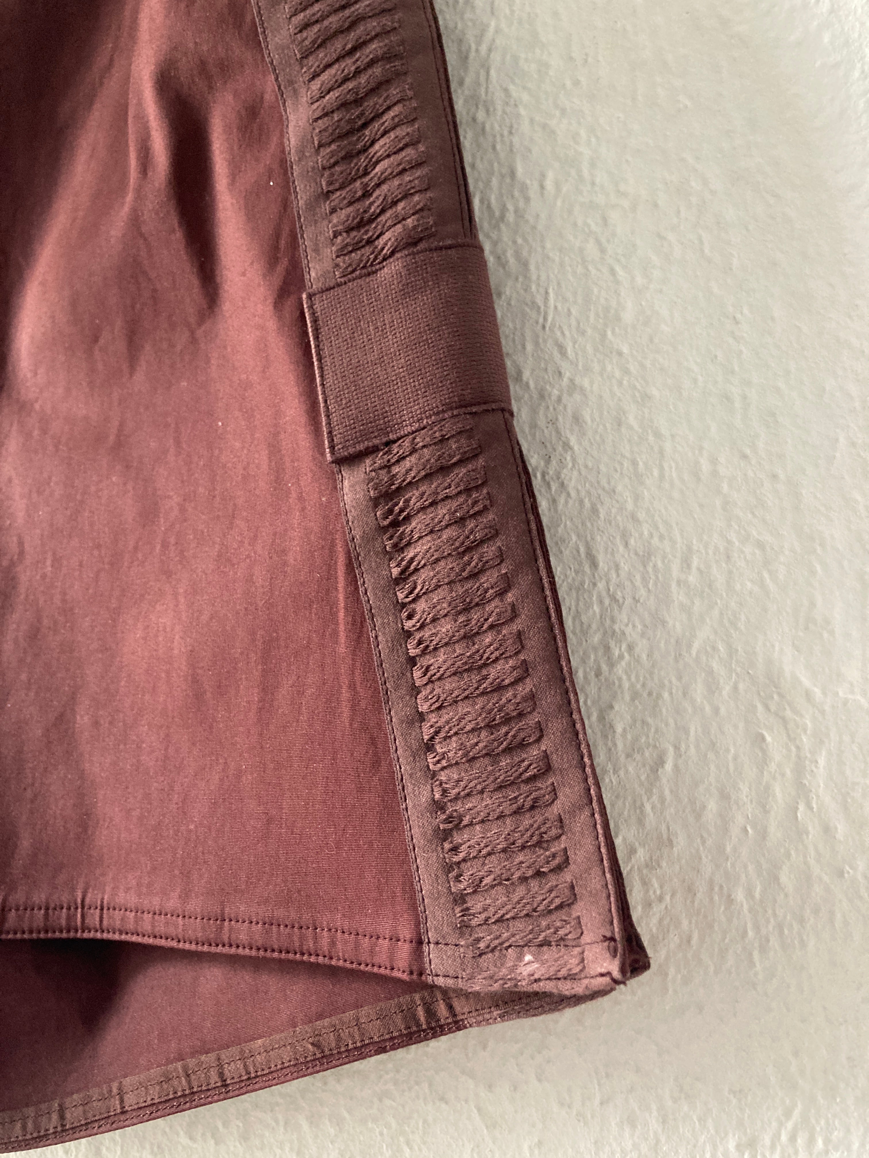 F/W 14「MOODY」刺繍入りブラッドレッドランウェイボクシングショーツ
