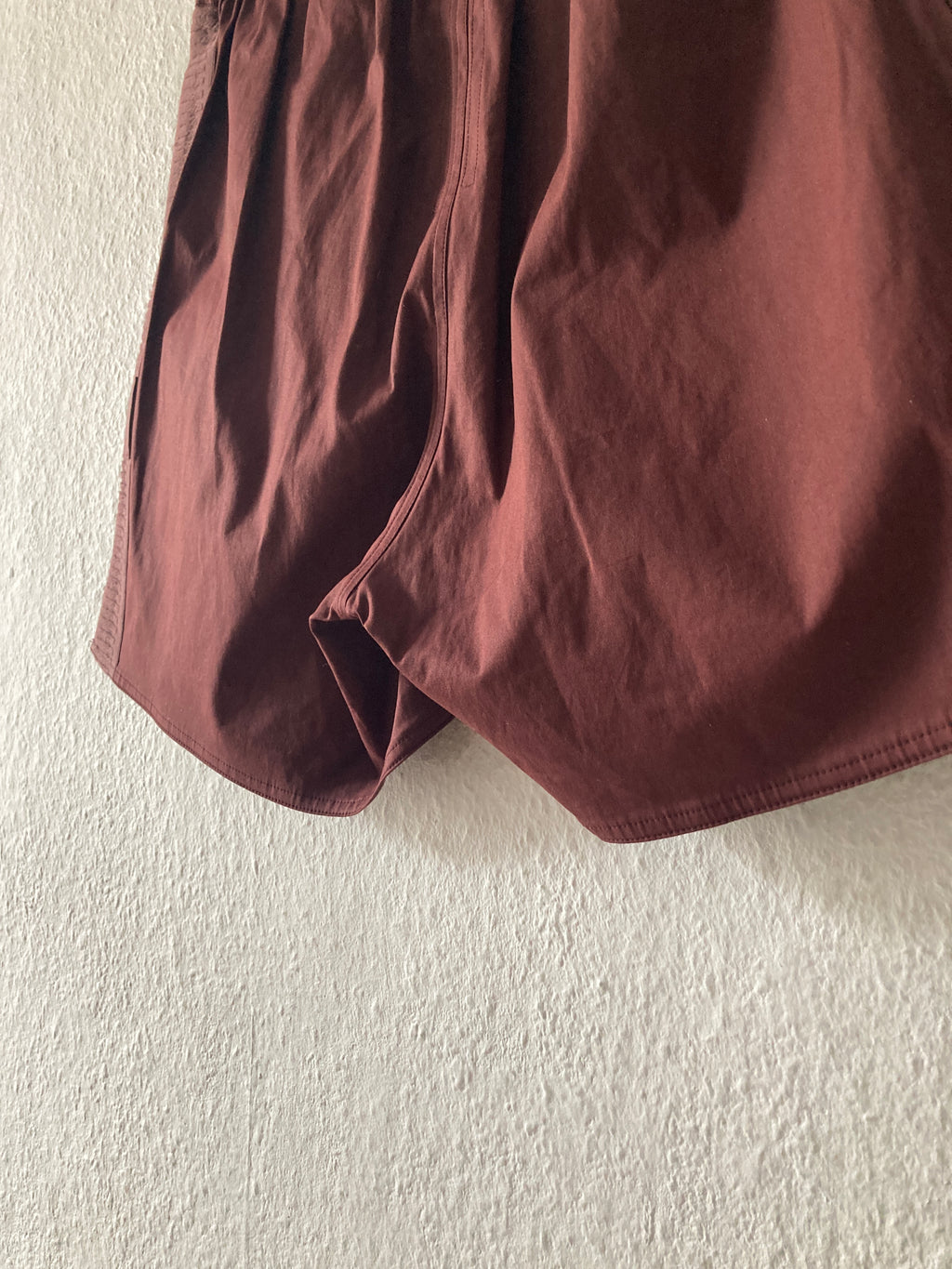 F/W 14「MOODY」刺繍入りブラッドレッドランウェイボクシングショーツ