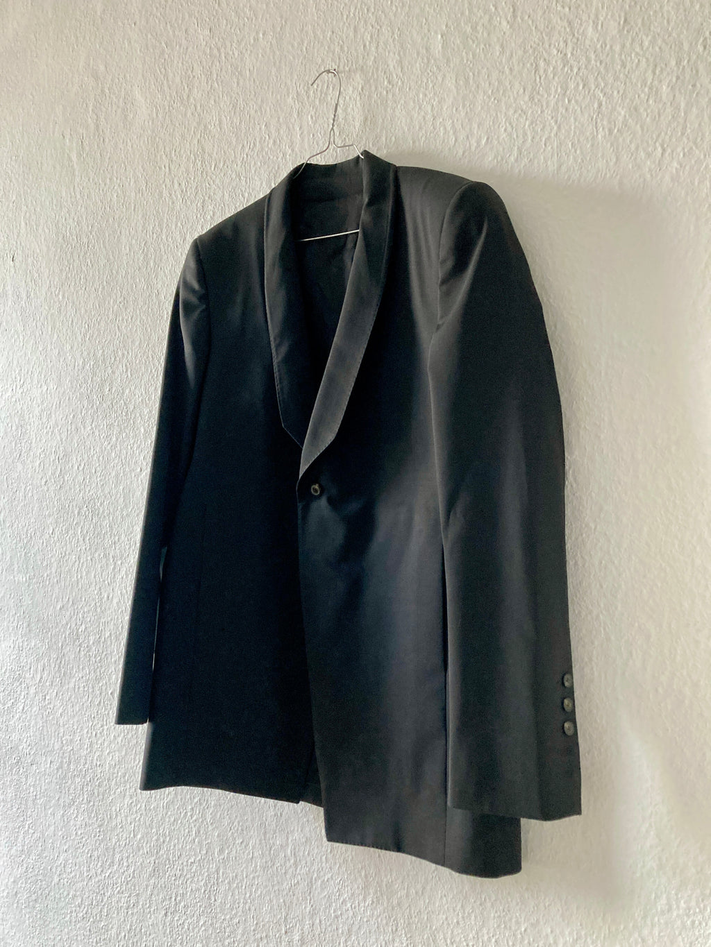 F/W 22 "STROBE" Black Walrus Wool Blazer IT52/L Rick Owens