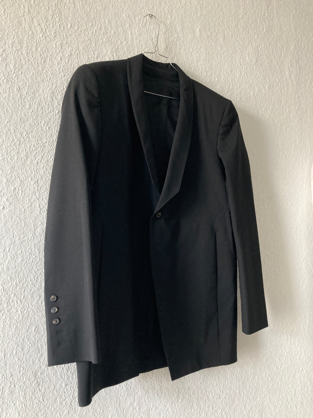 F/W 22 "STROBE" Black Walrus Wool Blazer IT52/L Rick Owens