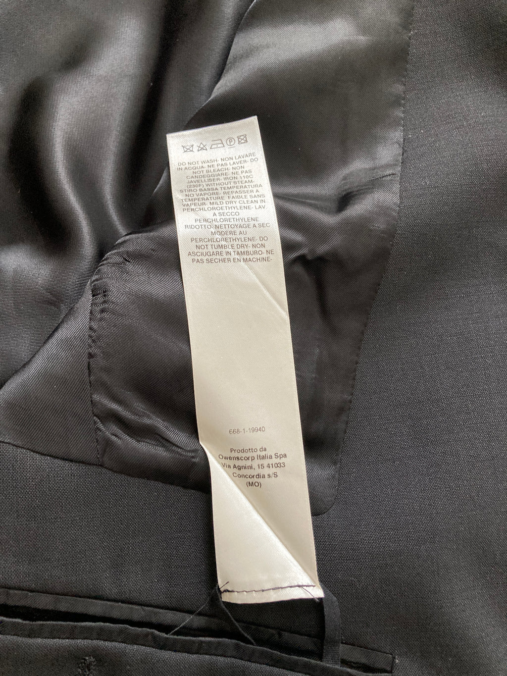 F/W 22 "STROBE" Black Walrus Wool Blazer IT52/L Rick Owens