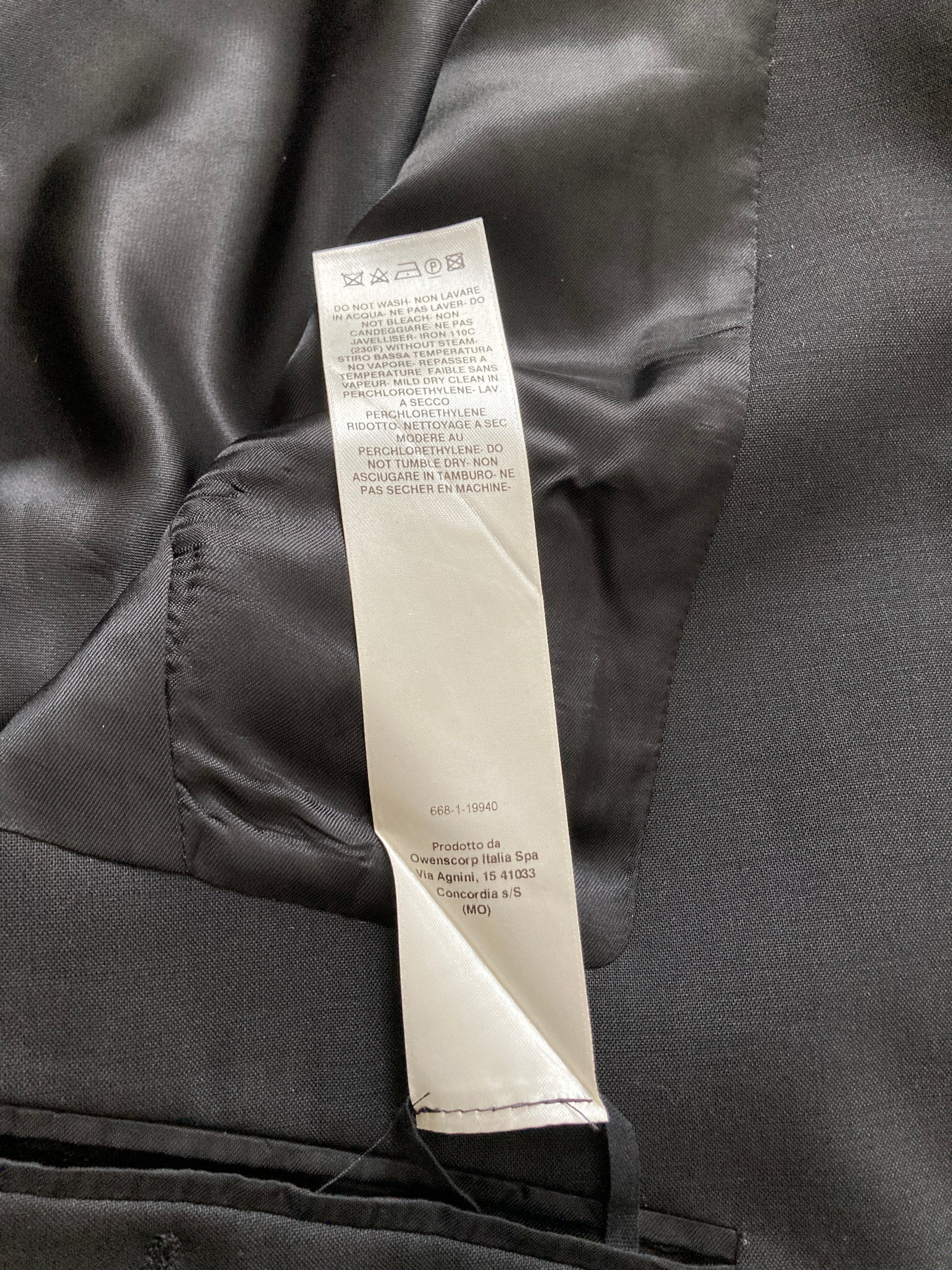 F/W 22 "STROBE" Black Walrus Wool Blazer IT52/L Rick Owens