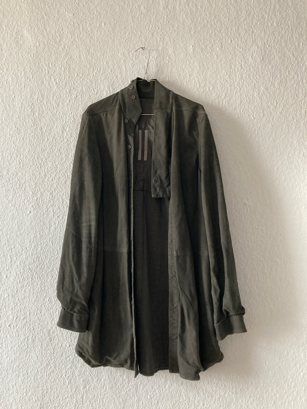 F/W 16 “MASTODON” Blistered Lamb Leather Trench Shirt L/54