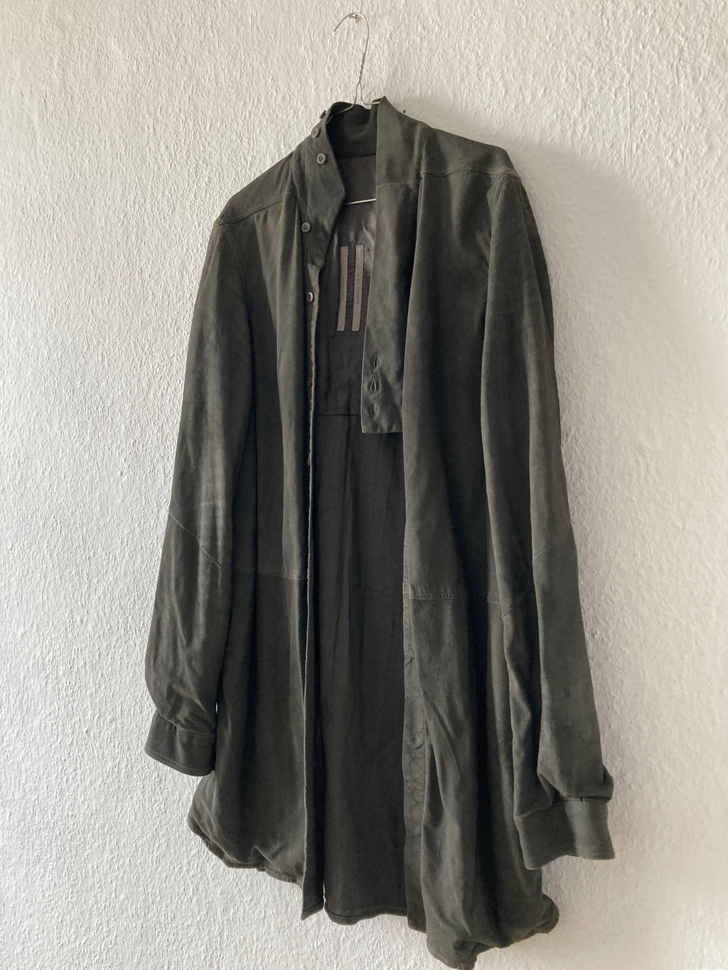 F/W 16 “MASTODON” Blistered Lamb Leather Trench Shirt L/54