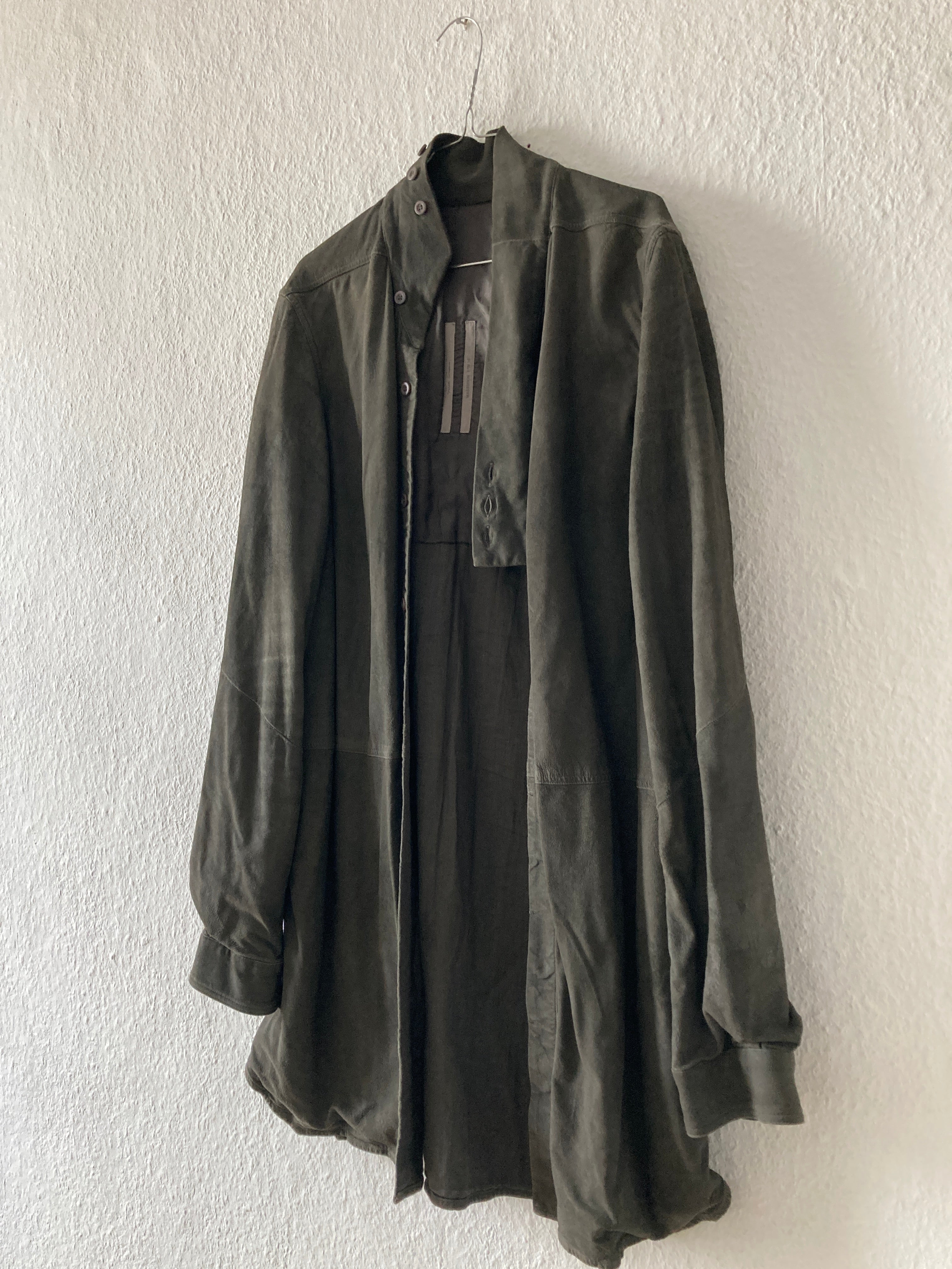 F/W 16 “MASTODON” Blistered Lamb Leather Trench Shirt L/54