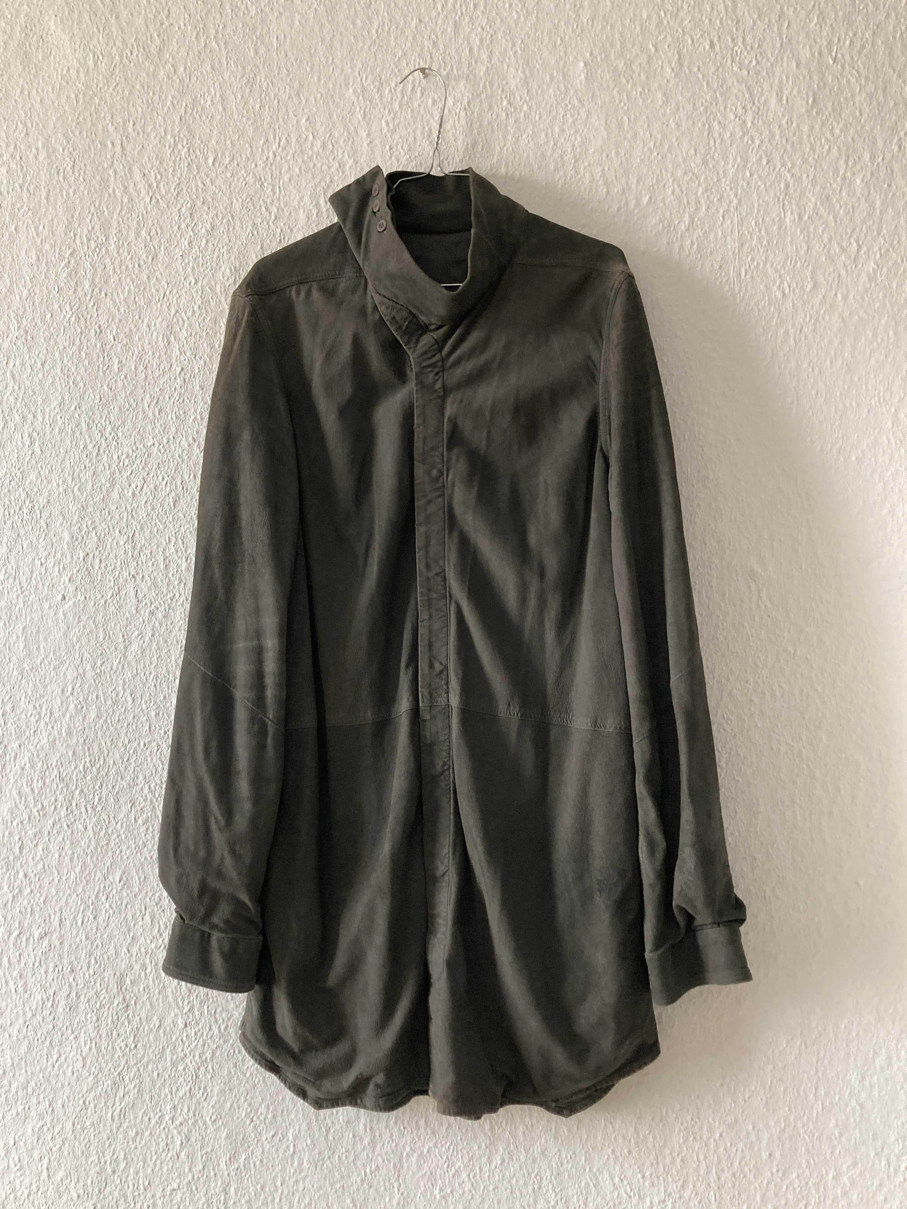 F/W 16 “MASTODON” Blistered Lamb Leather Trench Shirt L/54