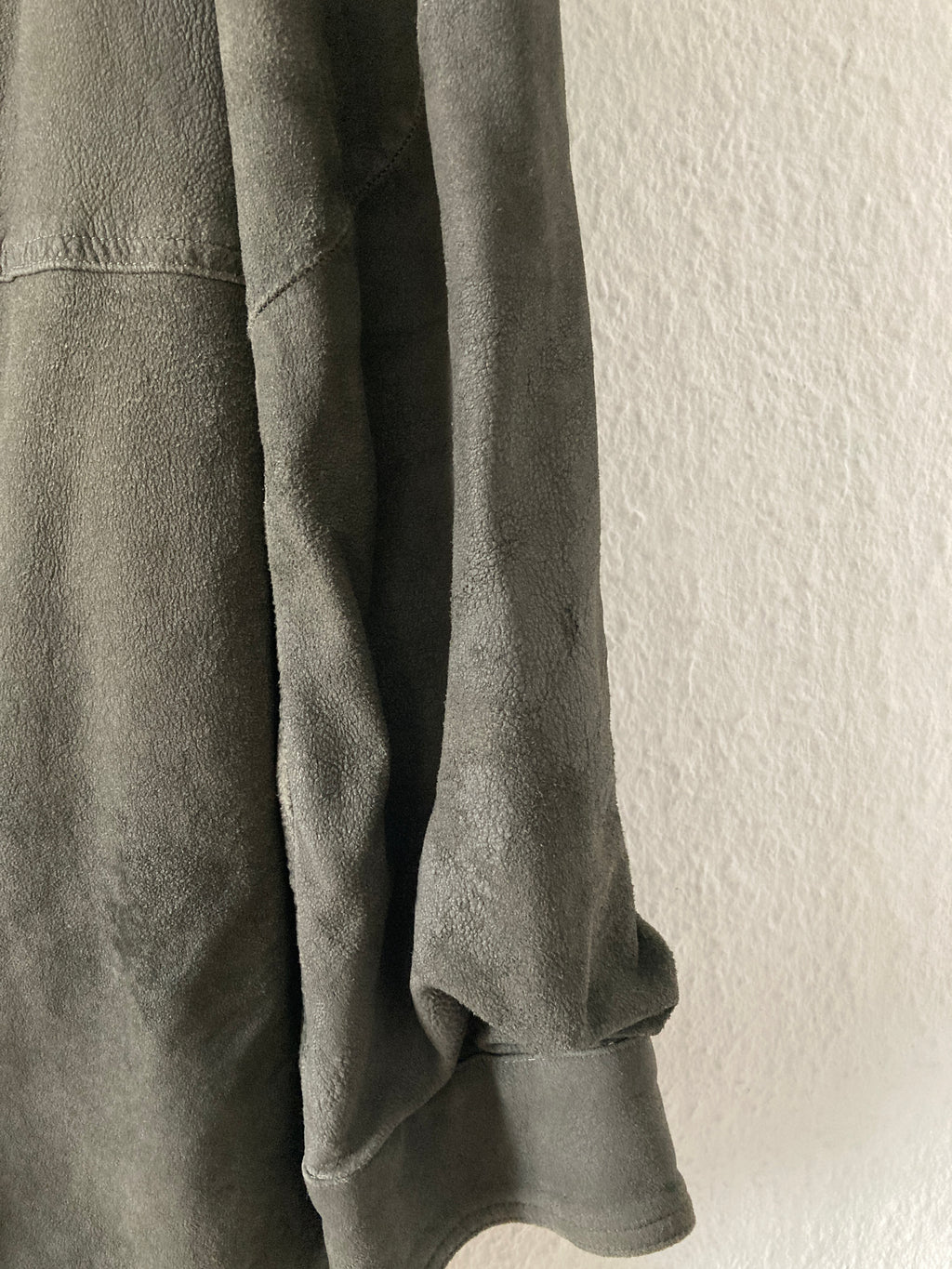 F/W 16 “MASTODON” Blistered Lamb Leather Trench Shirt L/54