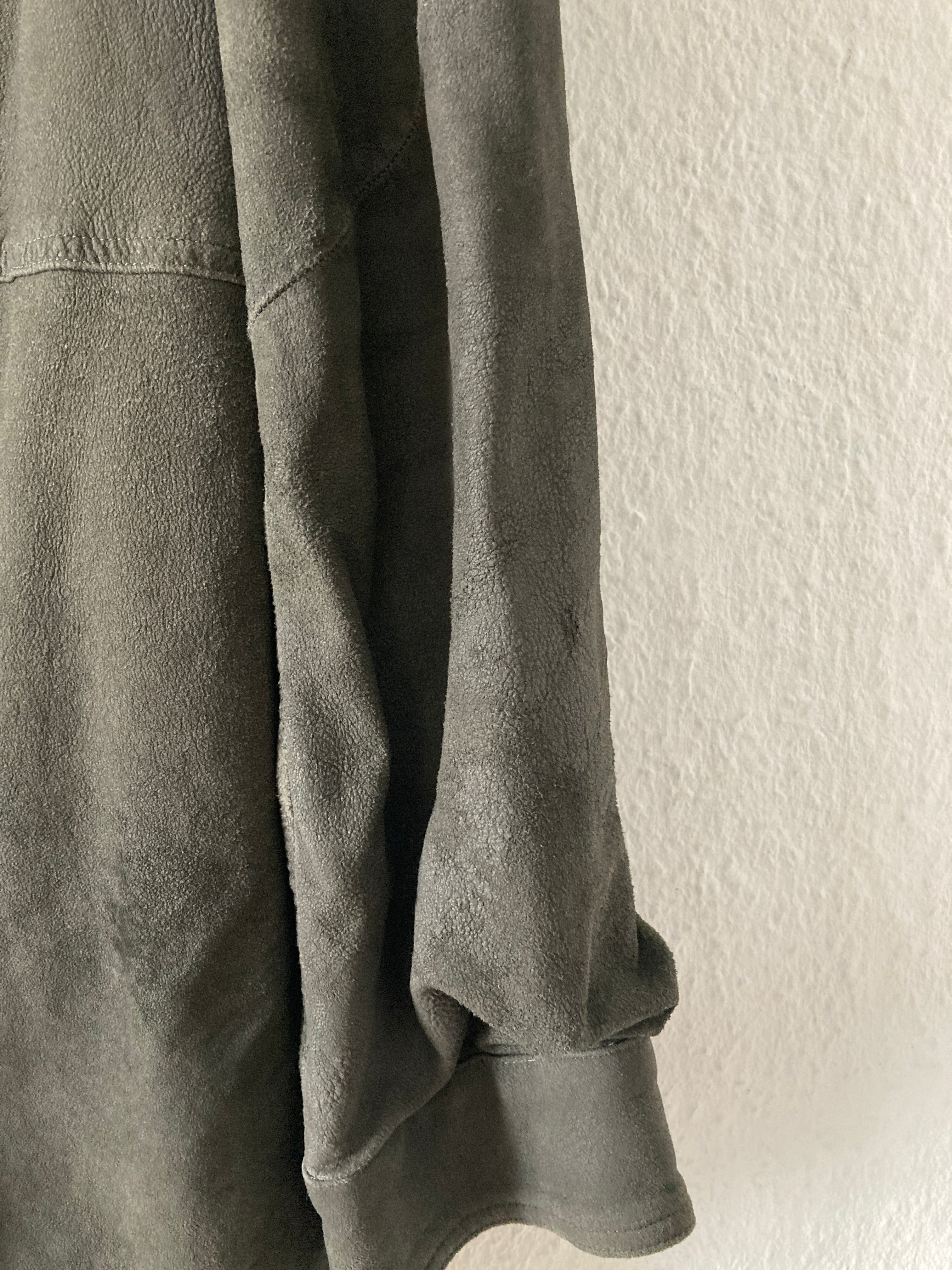 F/W 16 “MASTODON” Blistered Lamb Leather Trench Shirt L/54