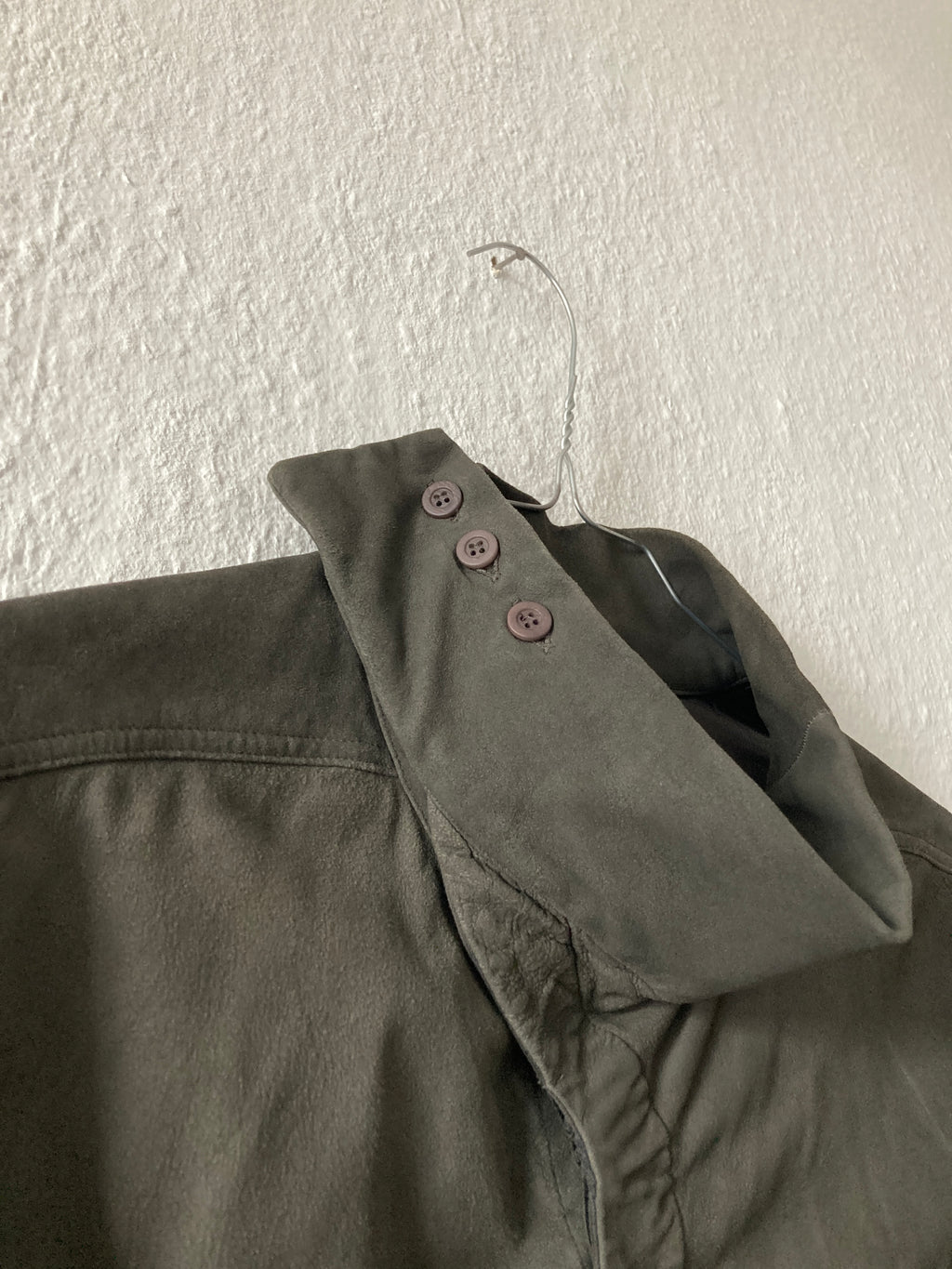 F/W 16 “MASTODON” Blistered Lamb Leather Trench Shirt L/54